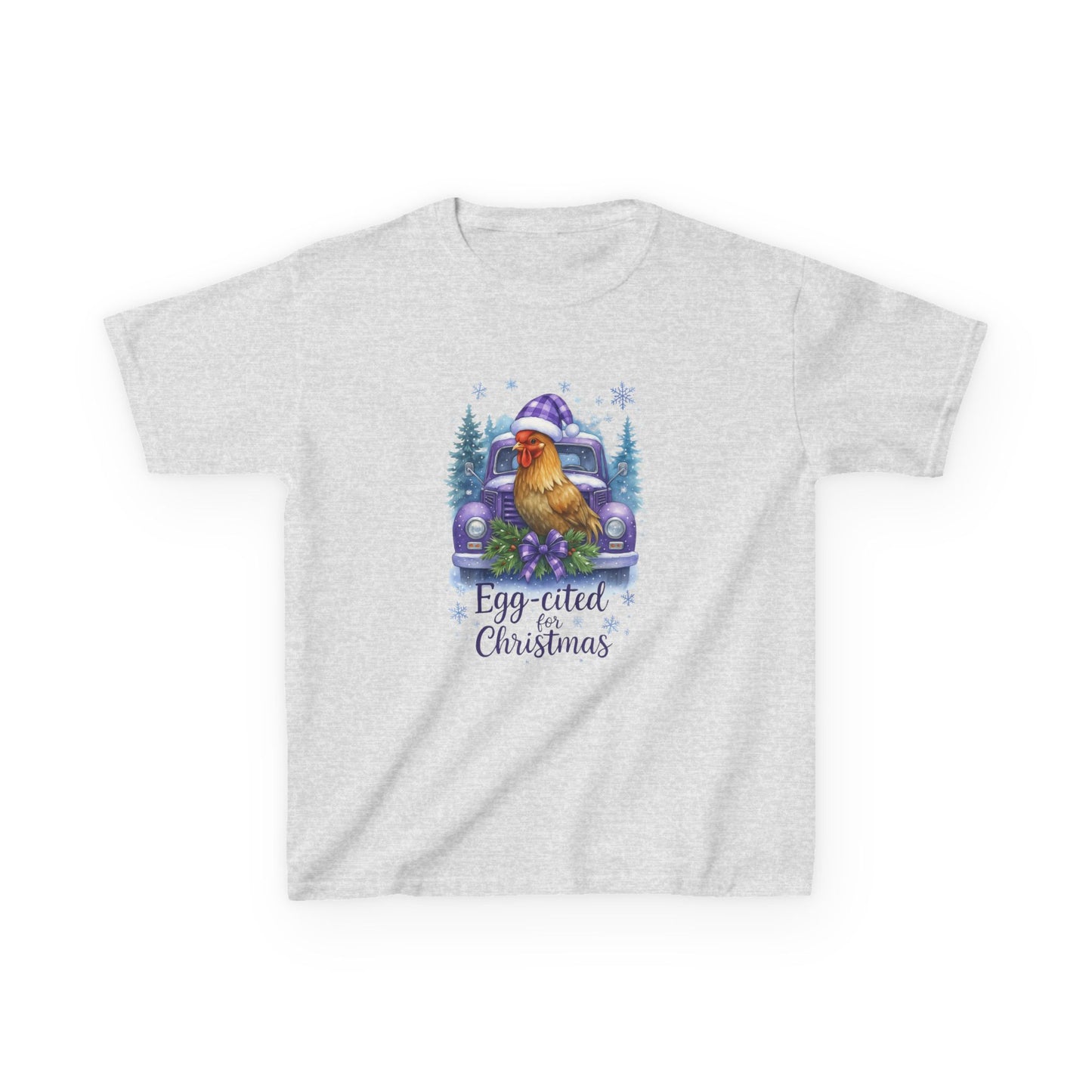 Egg-cited Christmas Rooster Kids Tee