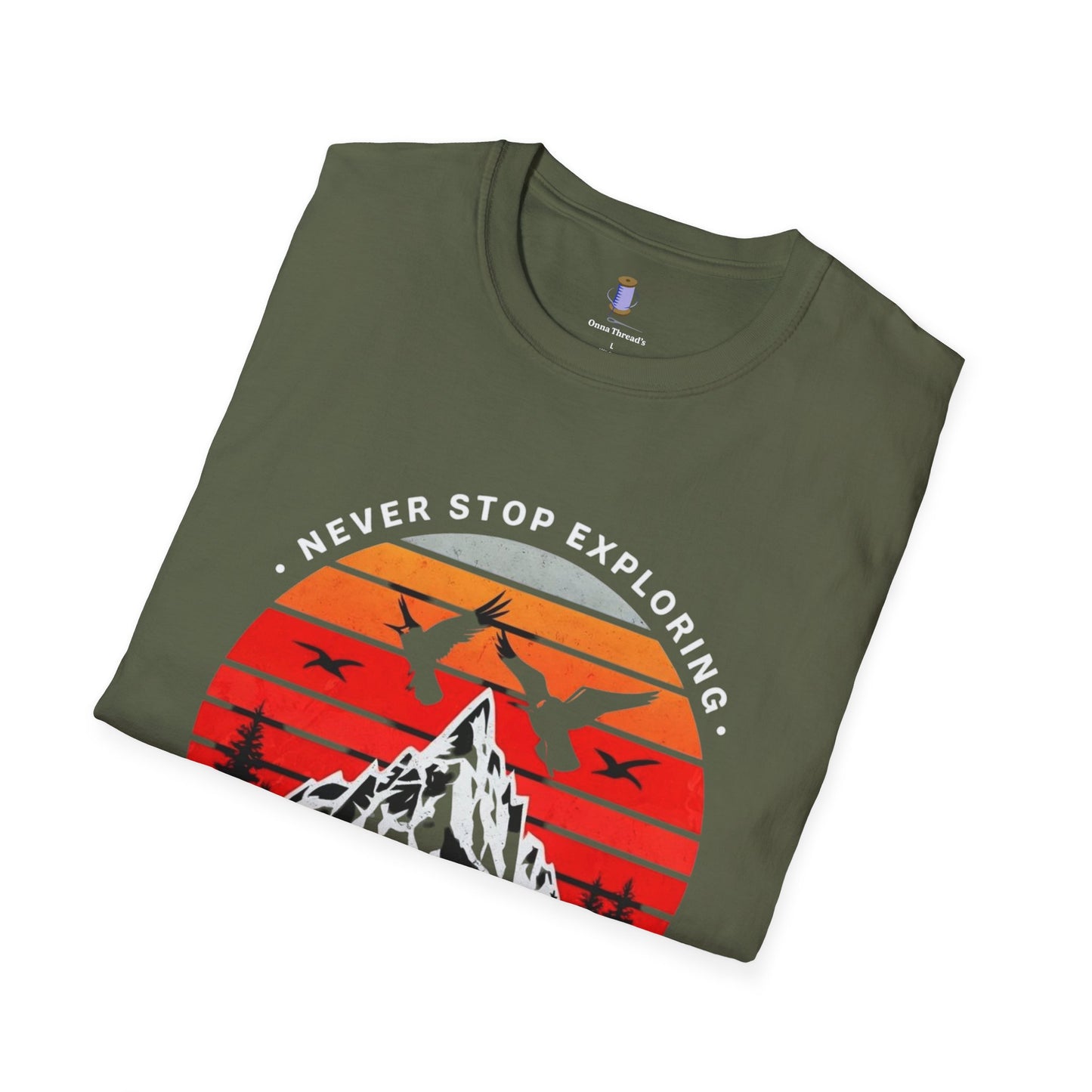 Adventure Awaits T-Shirt | Unisex Softstyle Tee | Perfect for Travel Lovers, Outdoor Adventures, Camping, Nature Gifts, Explore