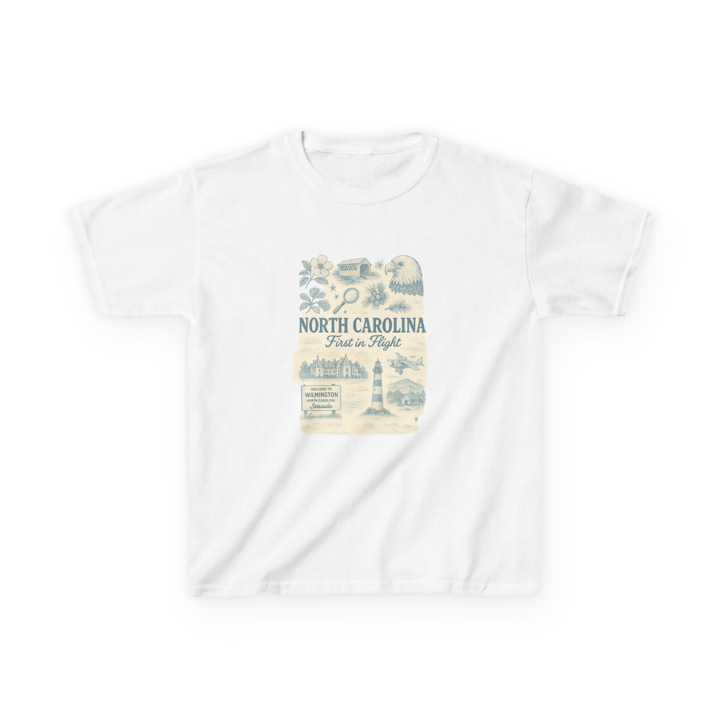 NC Vintage Travel Tee: First in Flight Kids Shirt