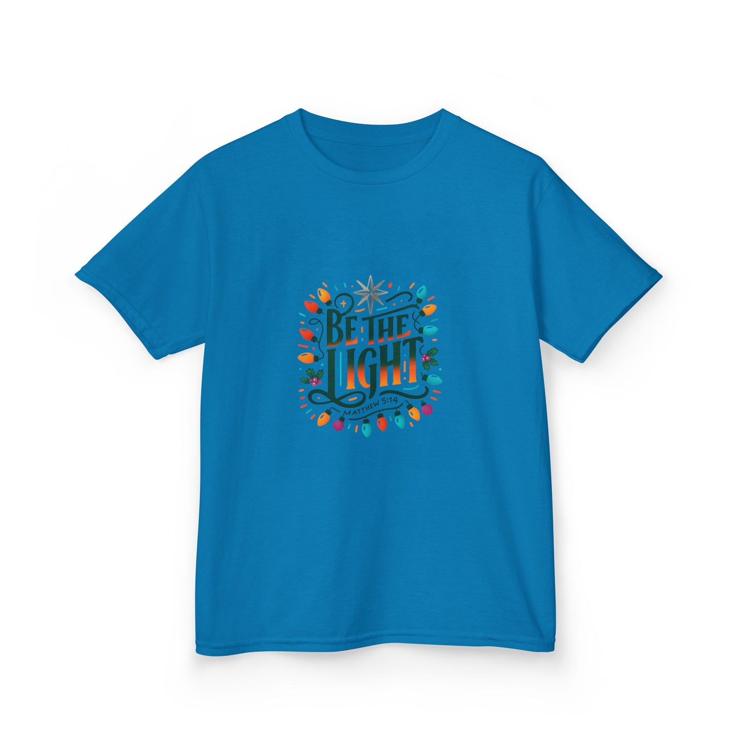 Be the Light Christmas Dinosaur Kids Tee