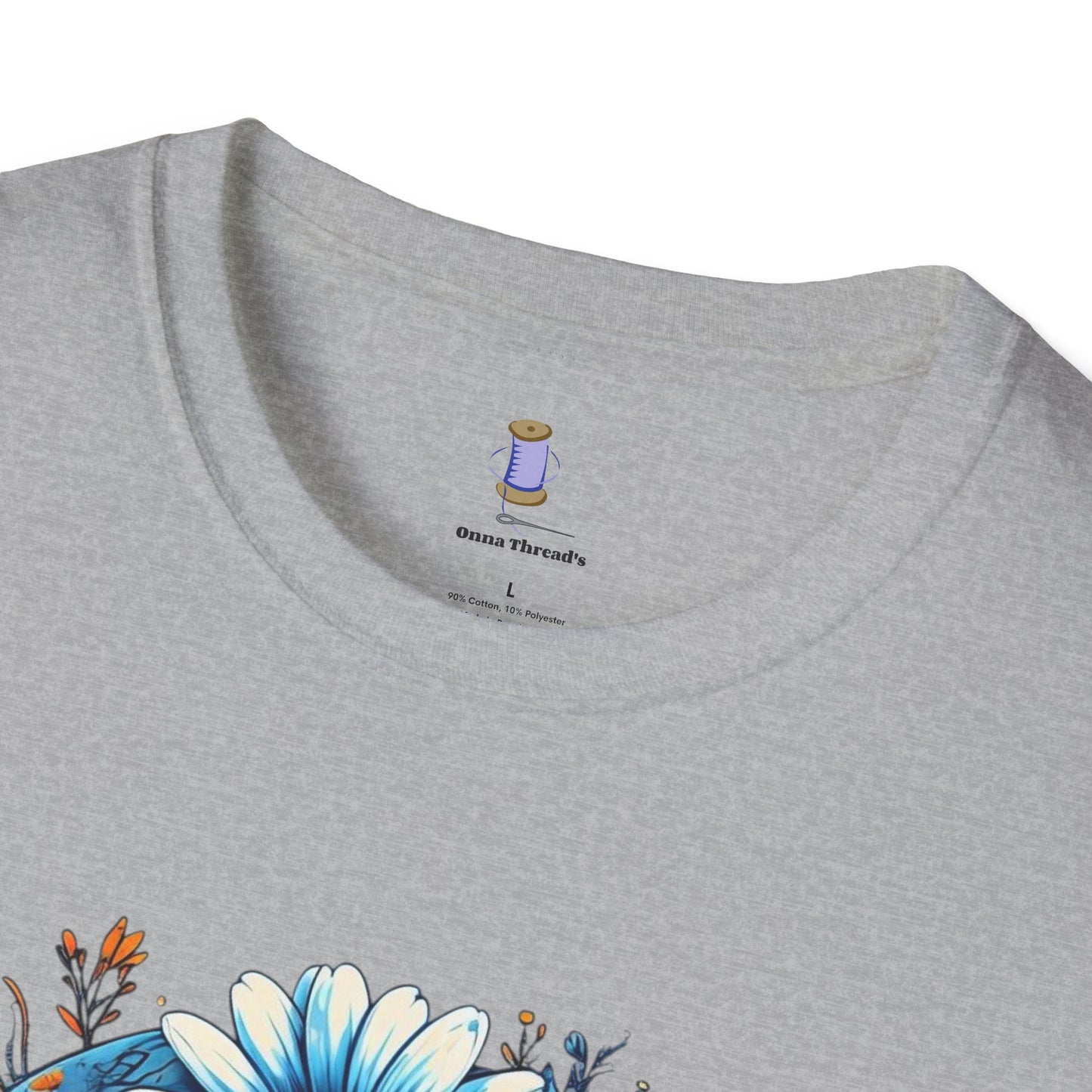 Bohemian Skull T-Shirt - Artistic Graphic Tee for Music Lovers, Festival Attire, Unique Gift, Unisex Softstyle Top