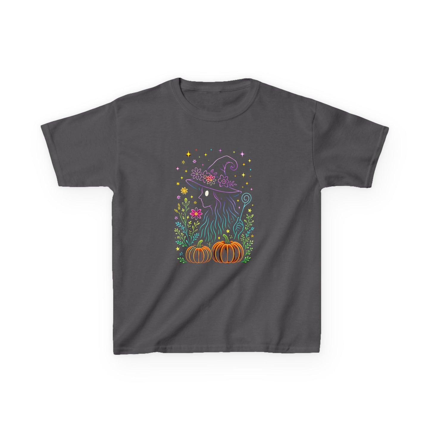 Pastel Witch Silhouette Dinosaur Tee - Holiday Fun!