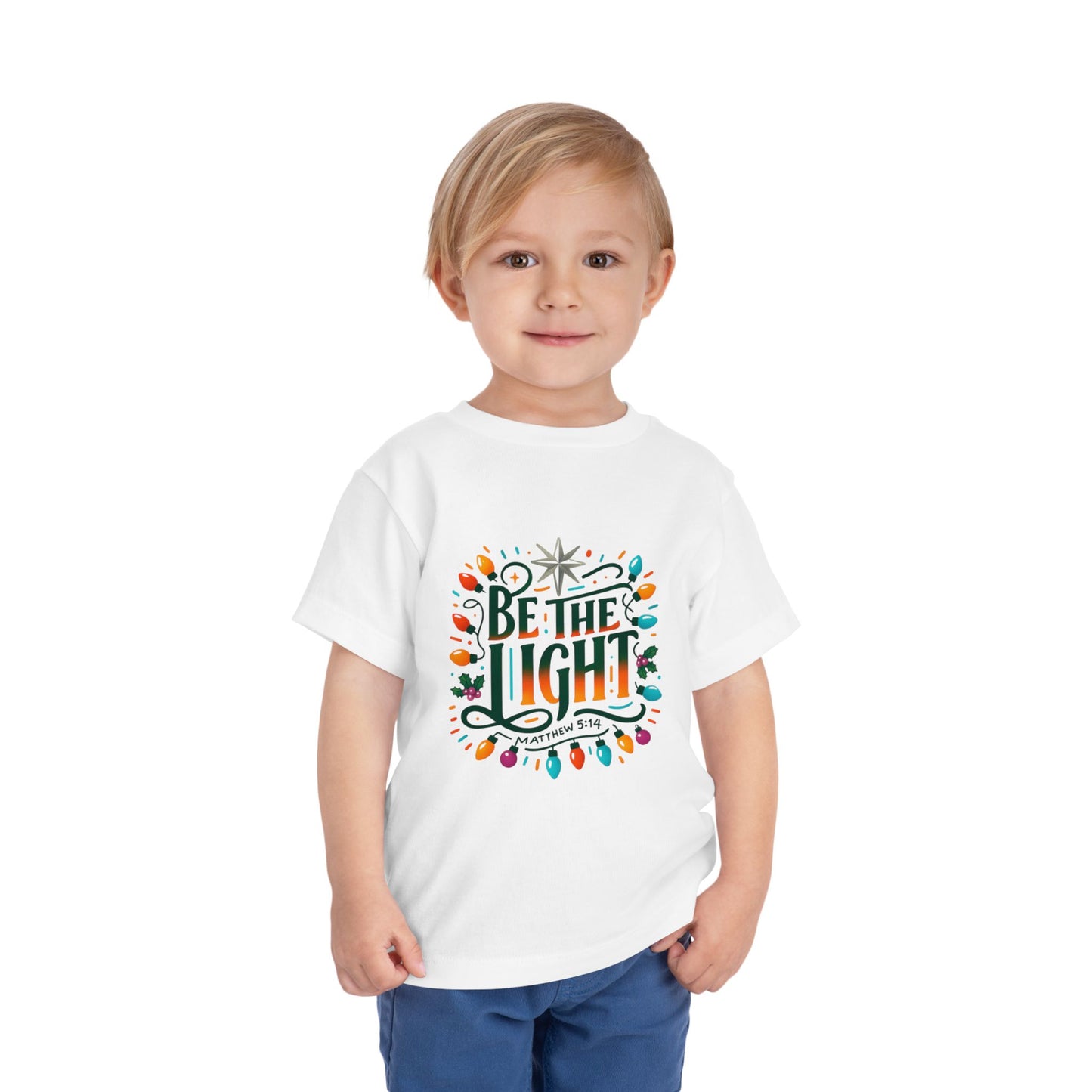 Christmas Toddler Tee - BE THE LIGHT, Matthew 5:14