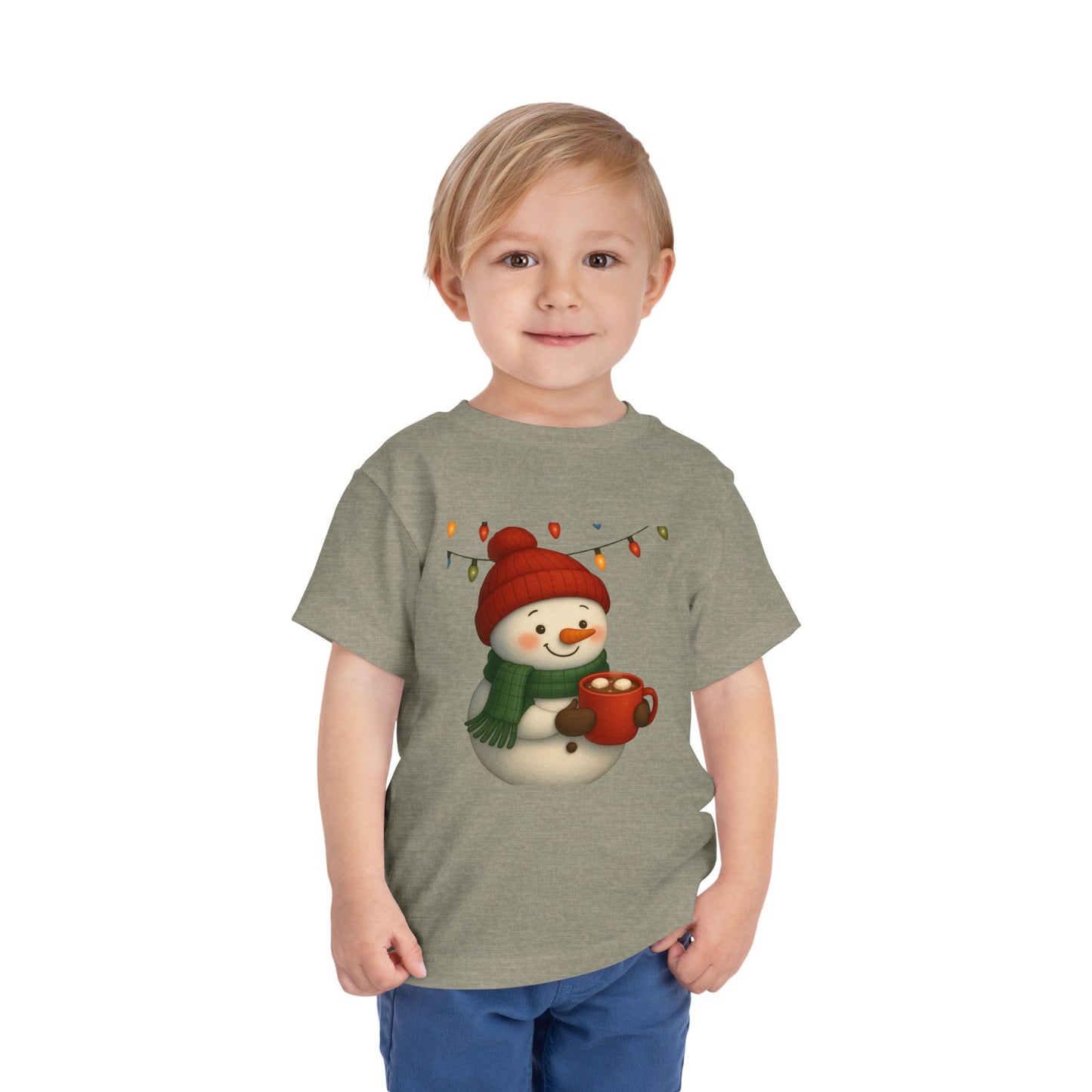 Snowman & Hot Chocolate Toddler Christmas Tee