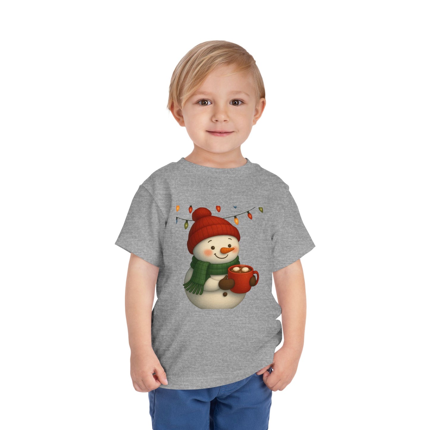 Snowman & Hot Chocolate Toddler Christmas Tee
