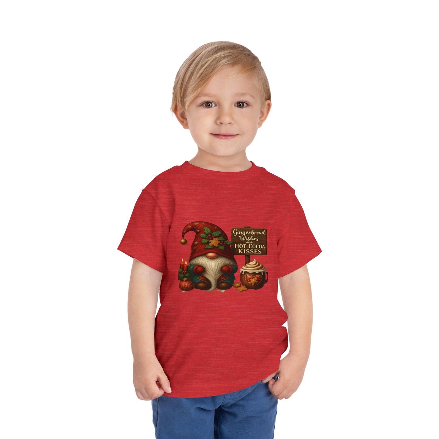Gnome's Gingerbread Wishes Toddler Christmas Tee