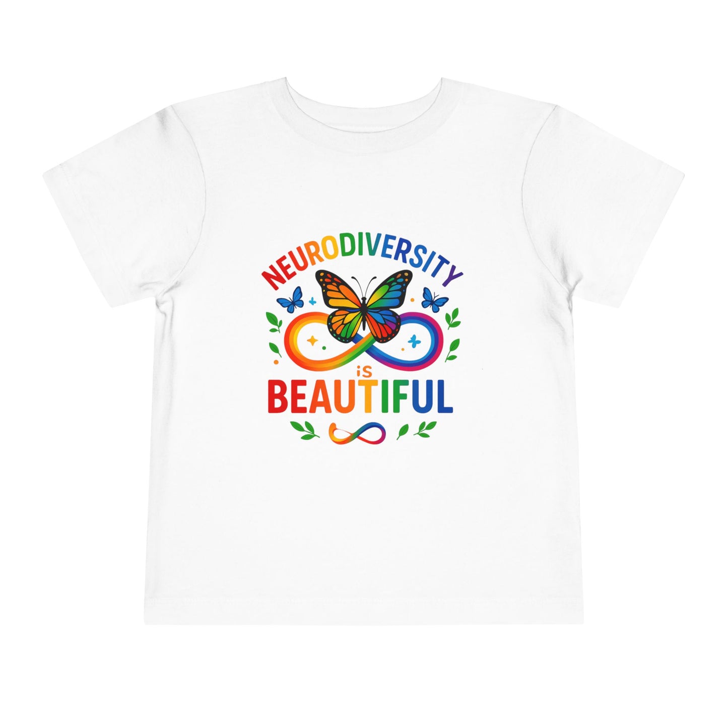 Toddler T-Shirt Colorful Butterfly Rainbow Infinity Symbol Acceptance Shirt