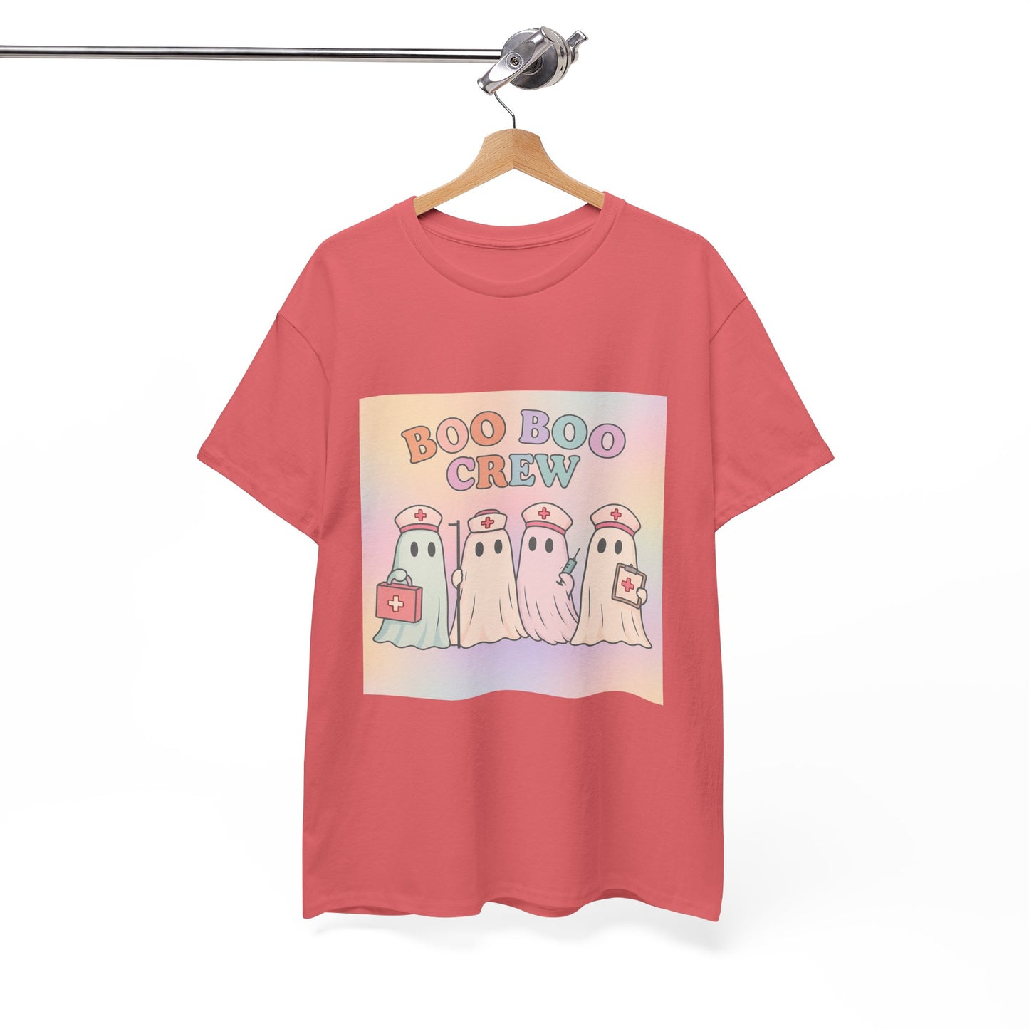 Boo Boo Crew Nurse Ghost T-Shirt – Cute Pastel Halloween Medical Tee