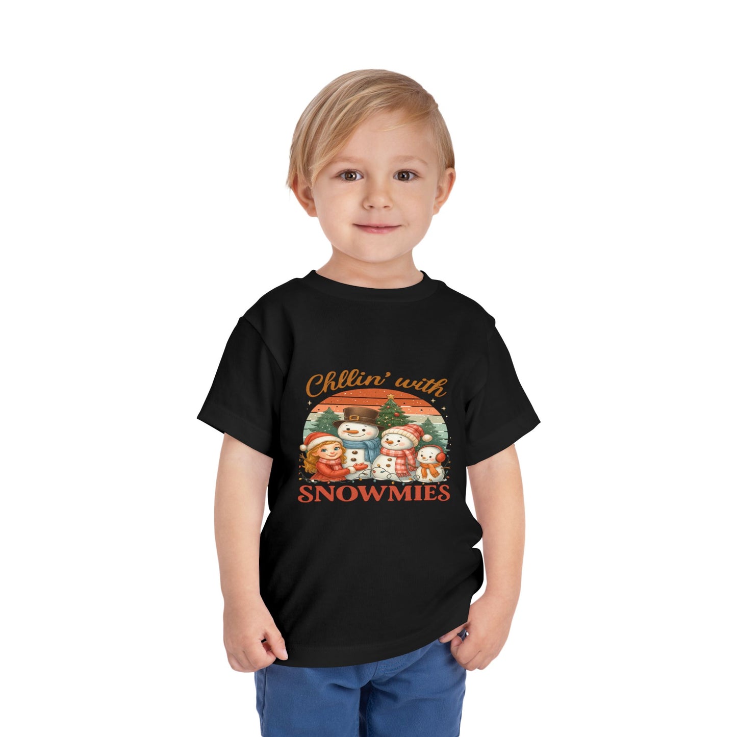 Chillin' With Snowmies Toddler Christmas Tee