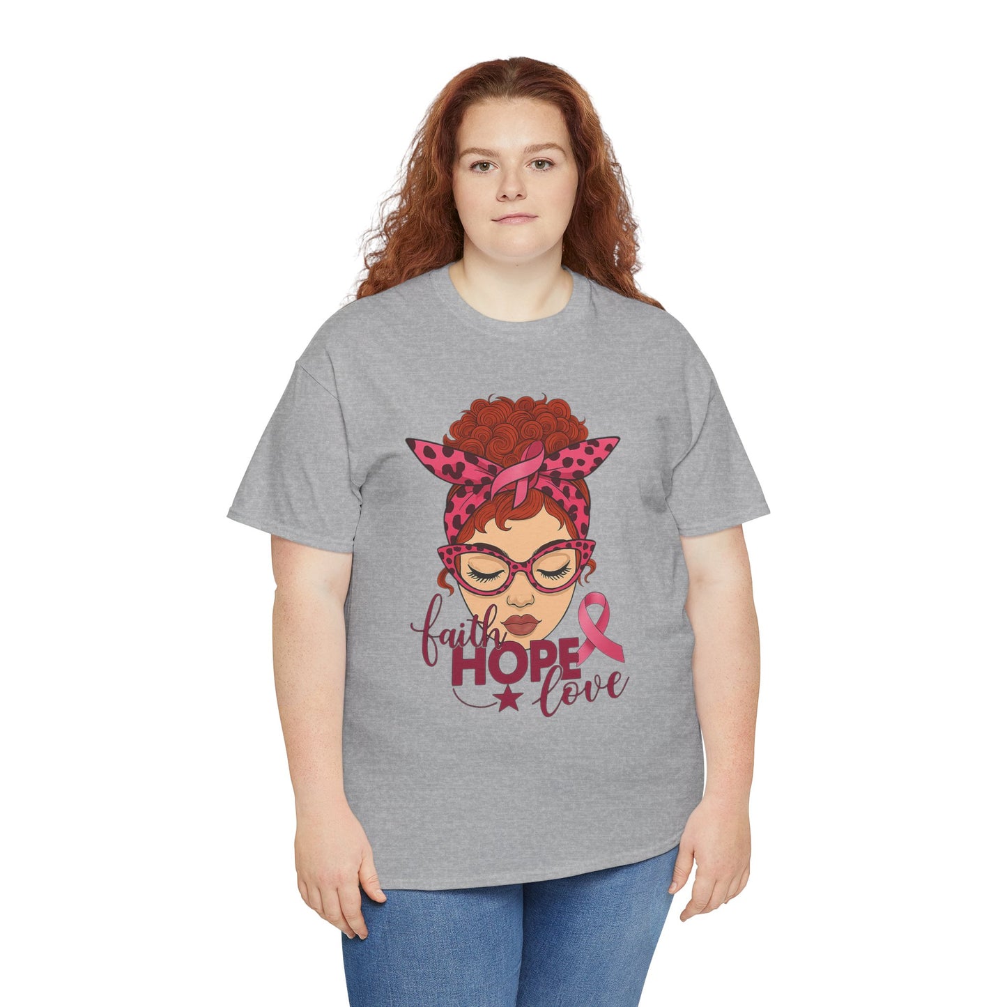 Hope, Faith & Love: Pink Ribbon Awareness Tee