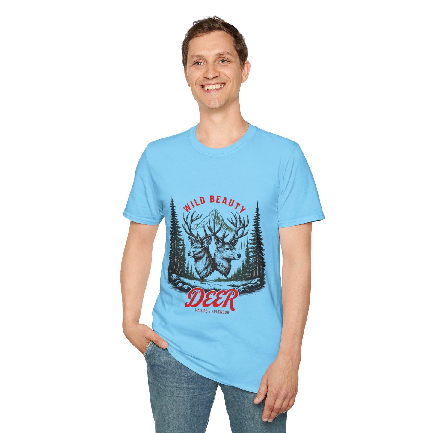 Wild Beauty Deer T-Shirt, Nature Lover Tee, Wildlife Gift, Unisex Tee, Rustic Home Décor