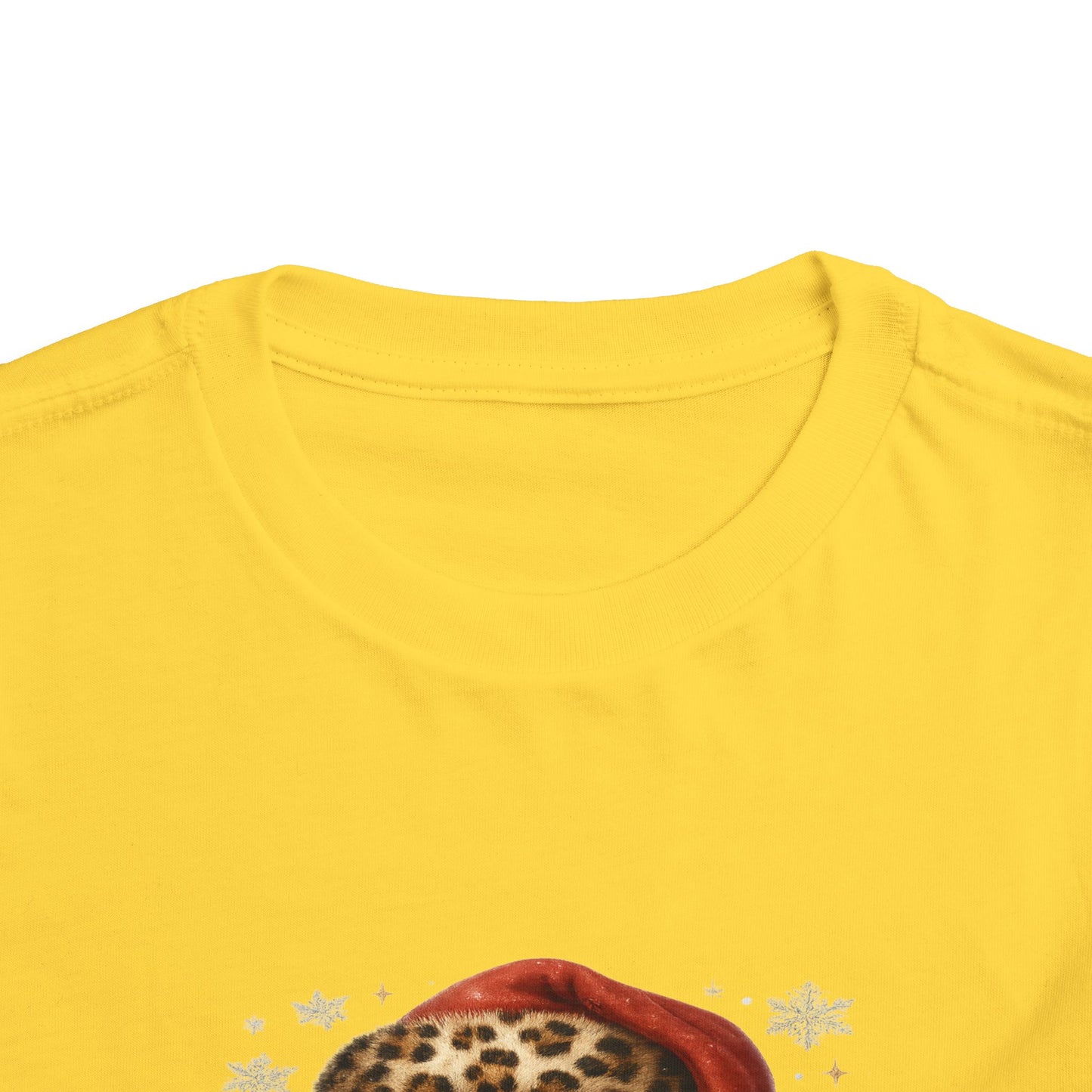 Believe Santa Leopard Print Toddler Christmas Tee