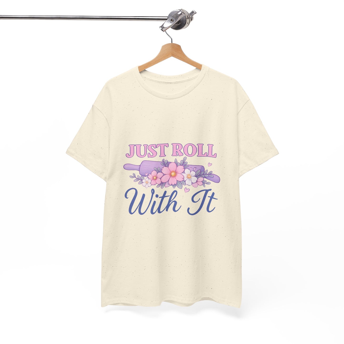 Floral Tee 'Just Roll With It'