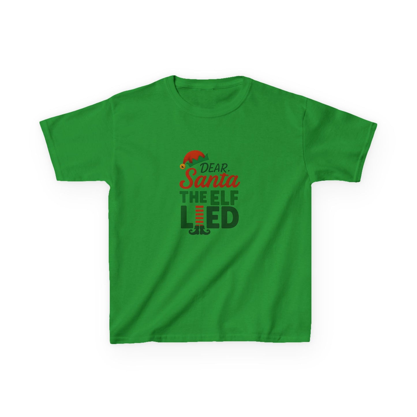 Dear Santa, The Elf Lied! Kids' Christmas Tee