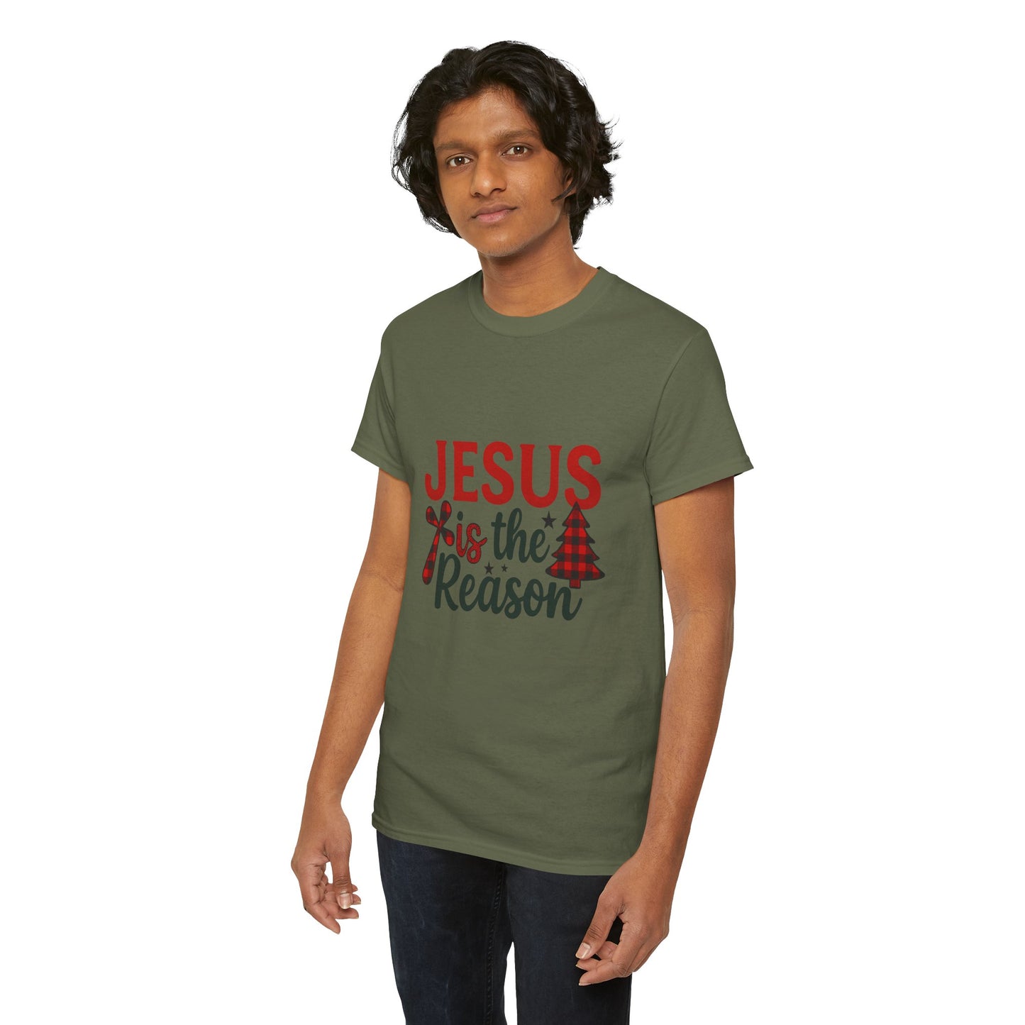 Jesus is the Reason Christmas Tee - Faith-Based Holiday Gift