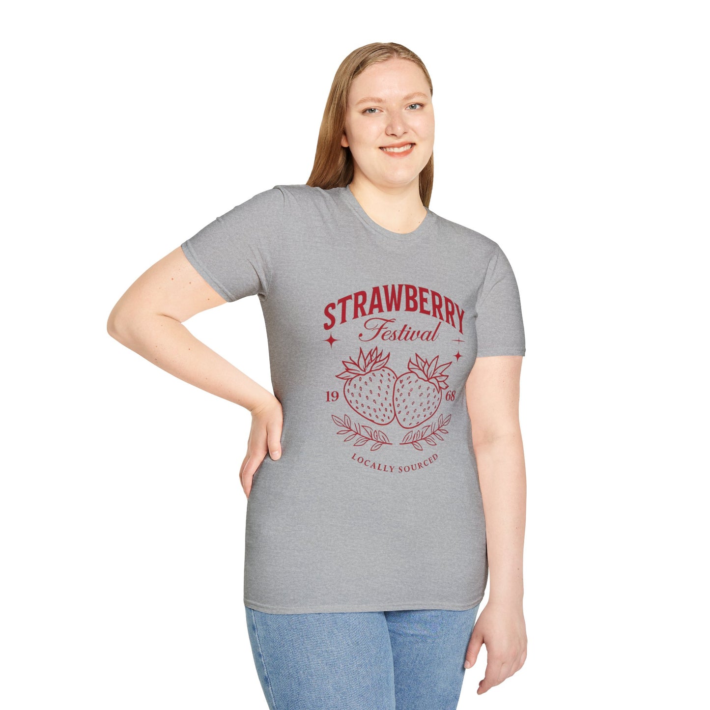Strawberry Festival Unisex T-Shirt, Vintage Berry Tee, Local Produce Shirt, Farmhouse Fashion, Summer Celebration Wear