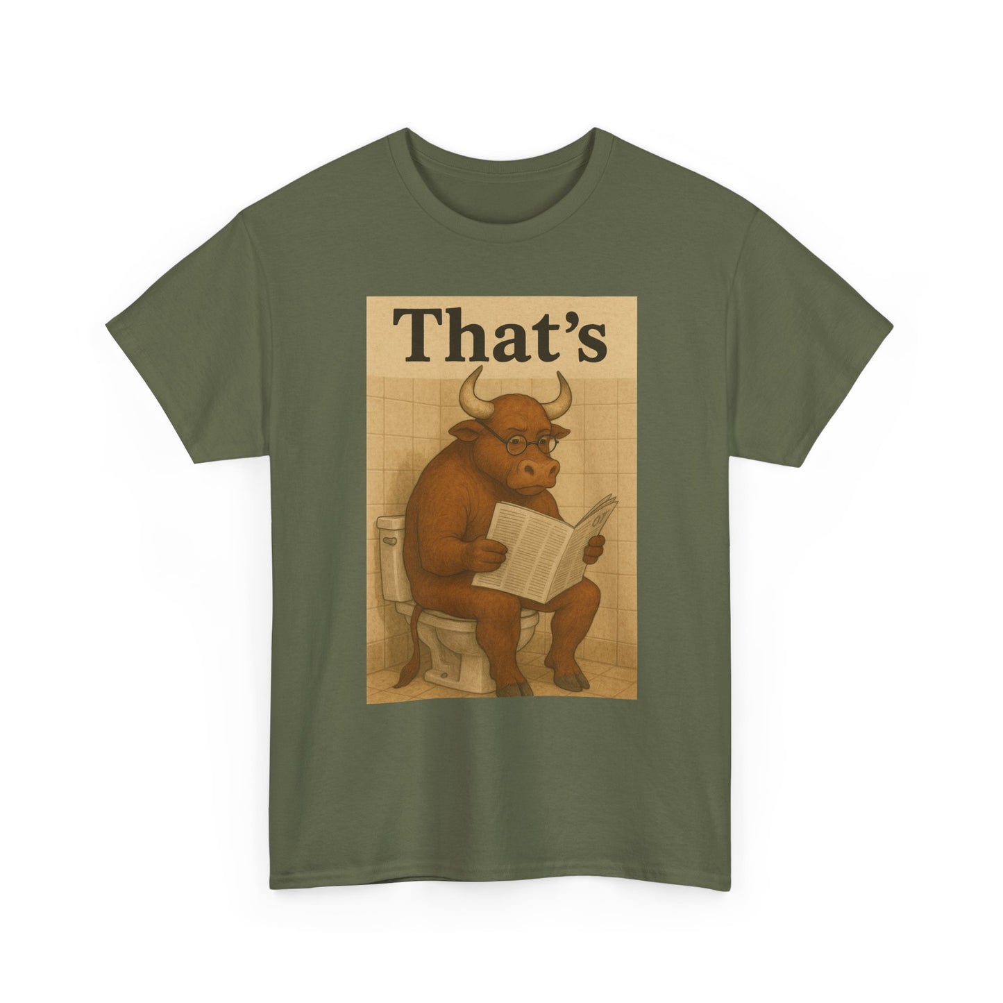 Bull on Toilet Unisex Tee