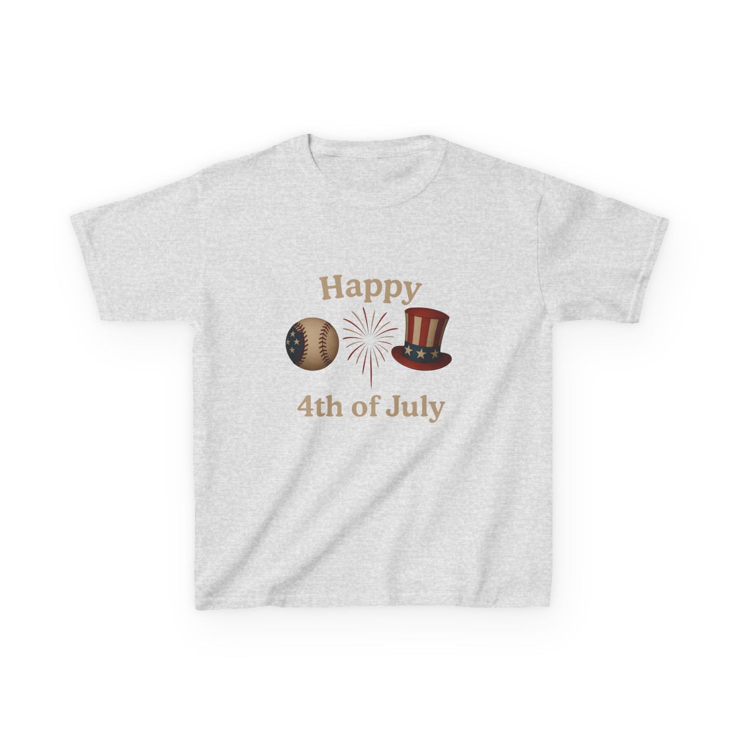 Happy 4th of July Dino Tee - Kids Patriotic Shirt