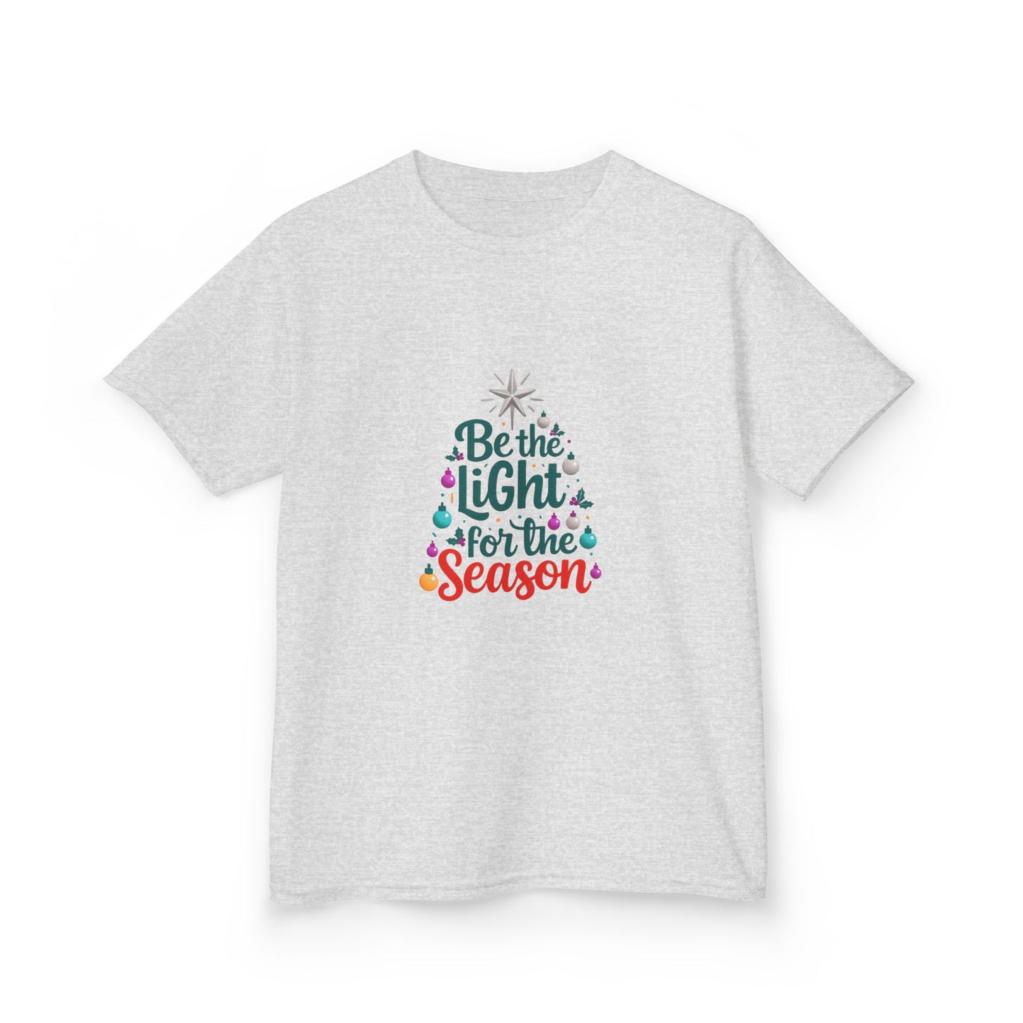 Be the LIGHT Christmas Tree Dino Kids Tee