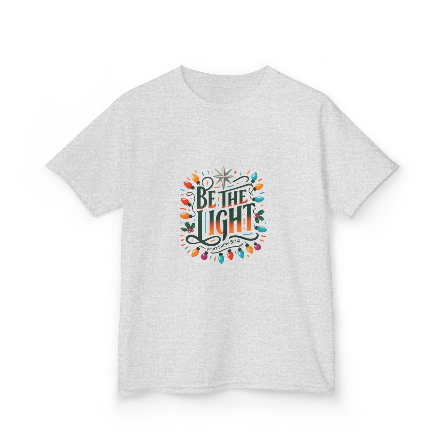 Be the Light Christmas Dinosaur Kids Tee