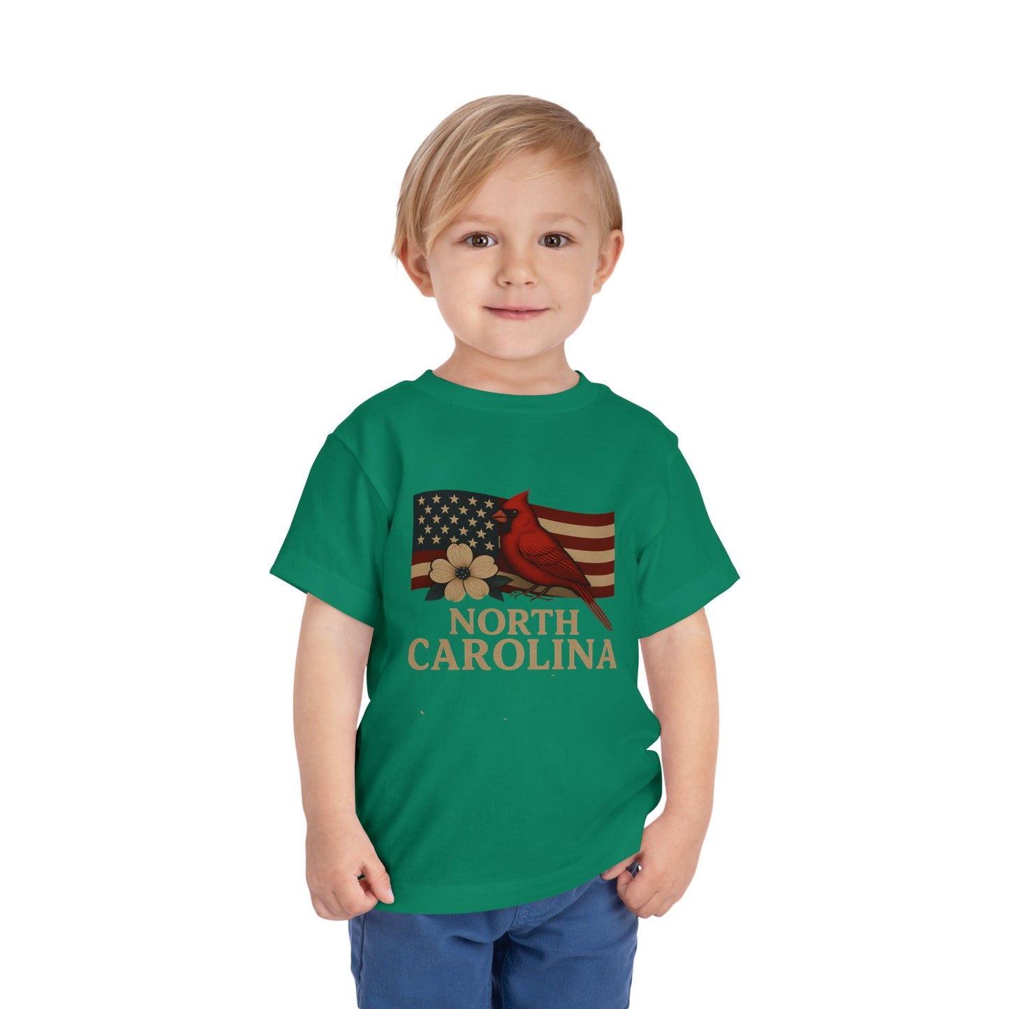 NC Cardinal & Dogwood Toddler Christmas Tee