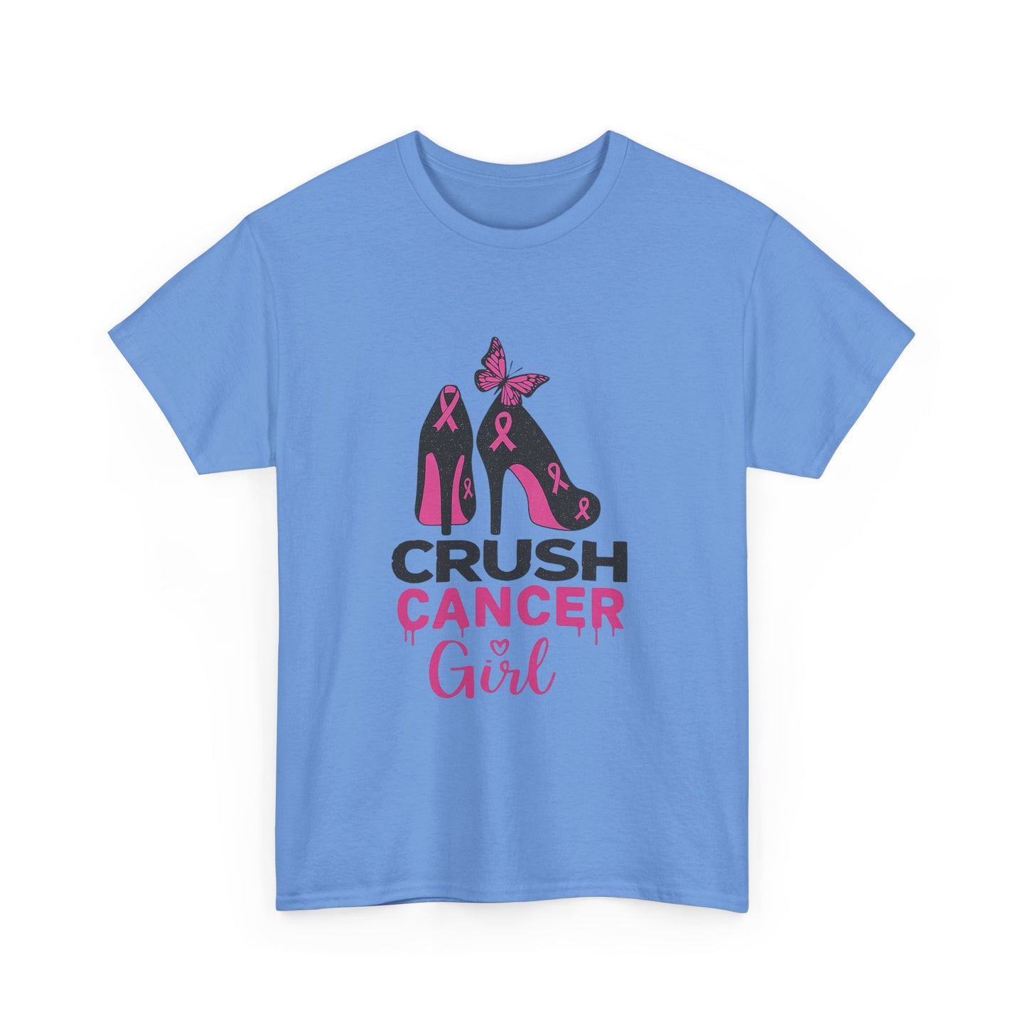 Crush Cancer Girl Tee: High Heels, Pink Ribbon, Hope