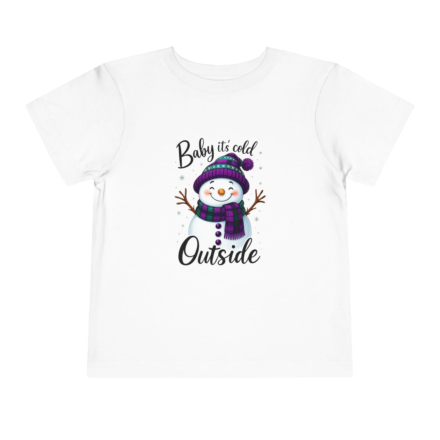 Baby It's Cold Outside Snowman Toddler Christmas Tee