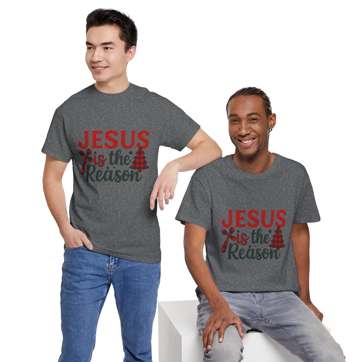 Jesus is the Reason Christmas Tee - Faith-Based Holiday Gift