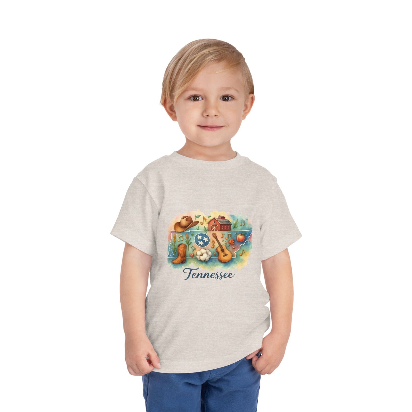Toddler Tee Tennessee Watercolor Illustration