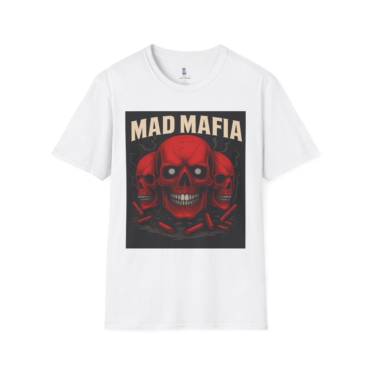 Bold Graphic Tee - Mad Mafia Design, Unisex T-Shirt for Casual Wear, Streetwear Vibe, Gift for Music Lovers, Halloween Outfit