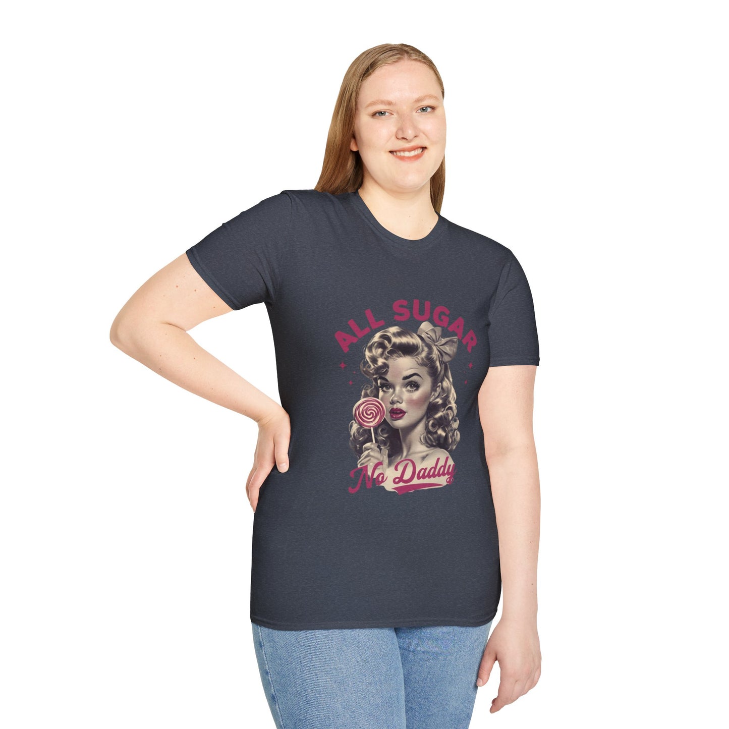 Graphic Tee - All Sugar No Daddy Print Women's Softstyle T-Shirt