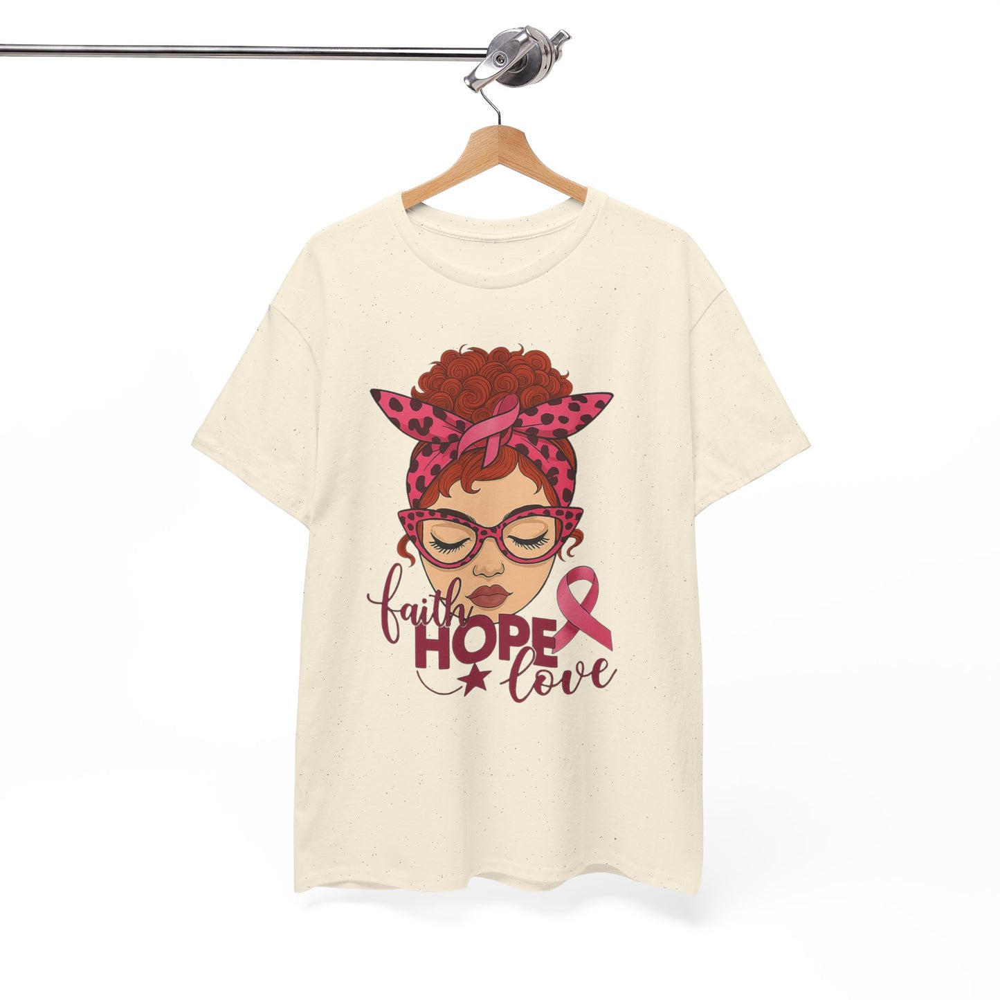 Hope, Faith & Love: Pink Ribbon Awareness Tee