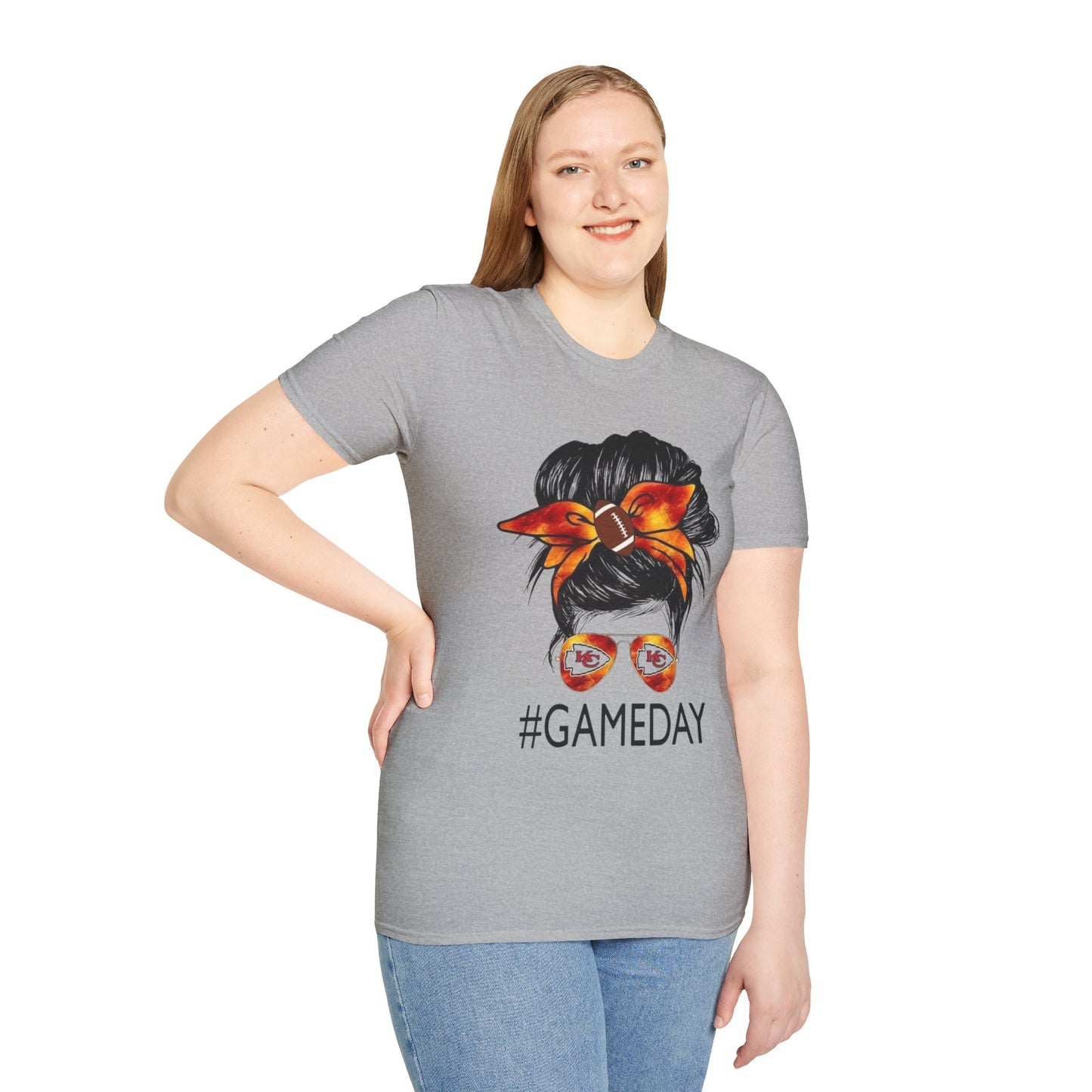 #GAMEDAY Unisex Softstyle T-Shirt, Game Day Shirt, Sports Fan Tee, Casual Everyday Wear, Cheerwear, Gift for Sports Lovers