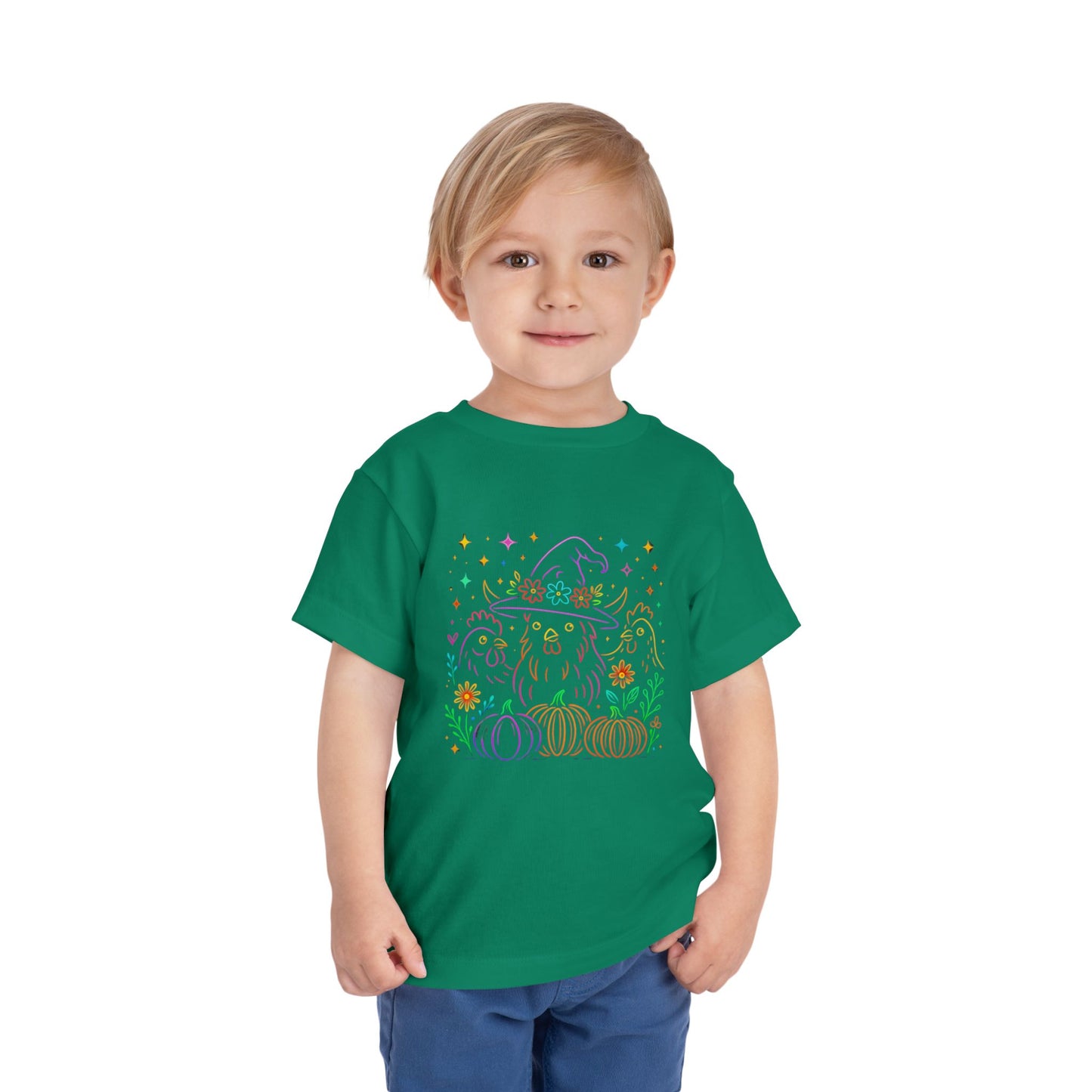 Witch Chicken Halloween Toddler Christmas Tee