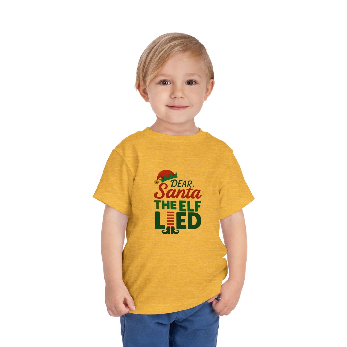 Dear Santa The Elf Lied Toddler Christmas Tee
