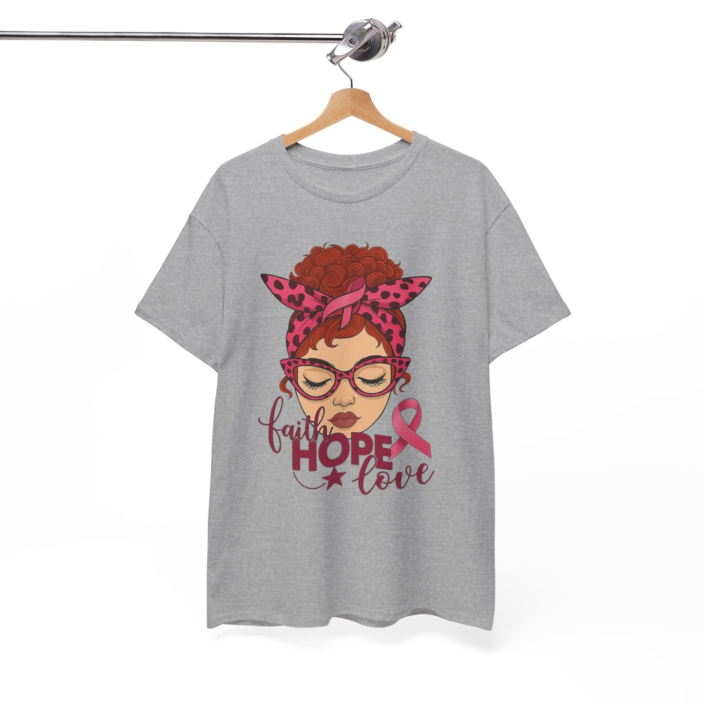 Hope, Faith & Love: Pink Ribbon Awareness Tee