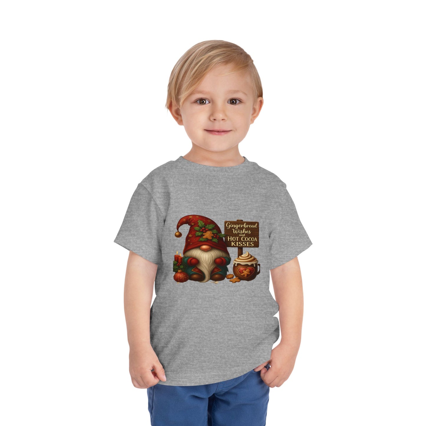 Gnome's Gingerbread Wishes Toddler Christmas Tee
