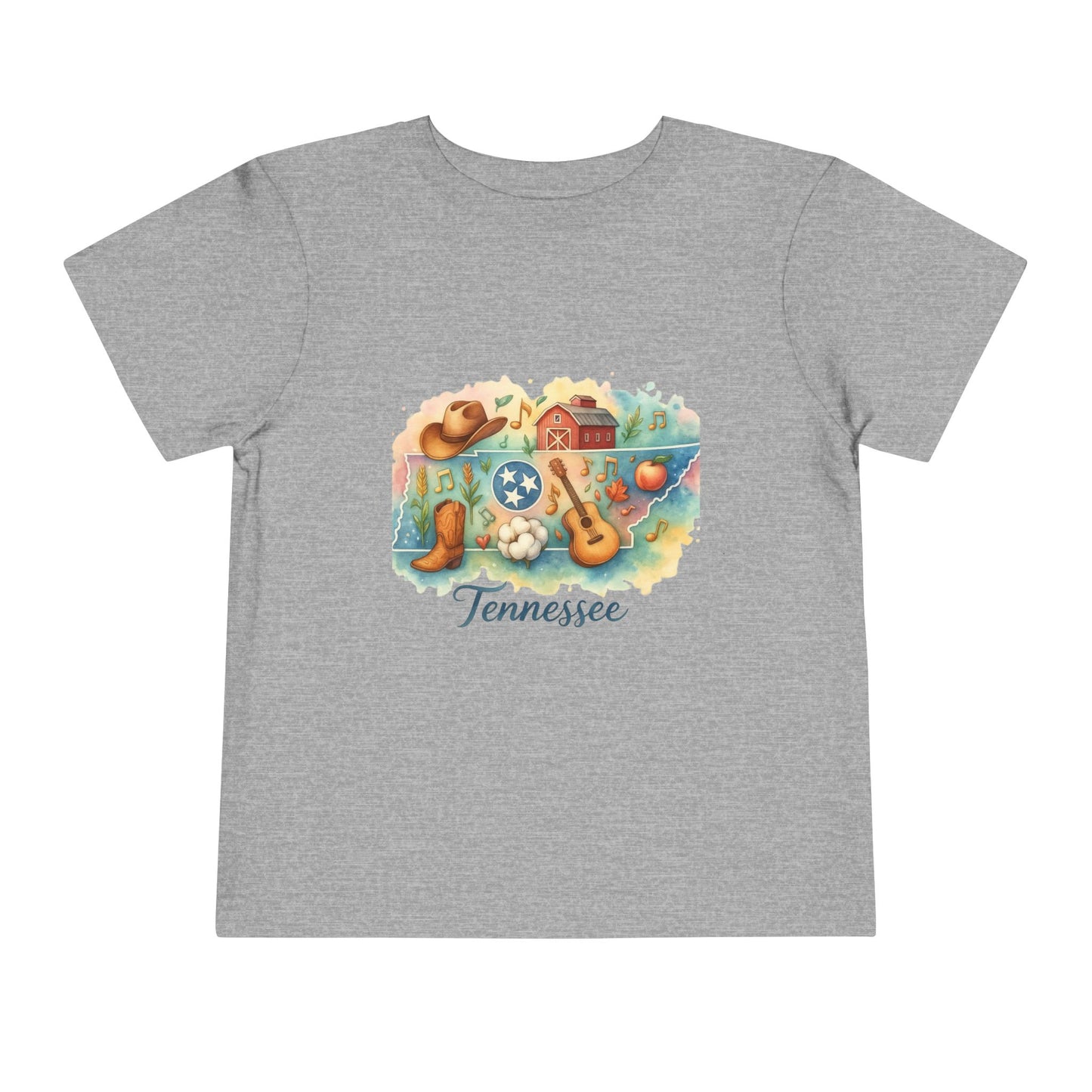 Toddler Tee Tennessee Watercolor Illustration