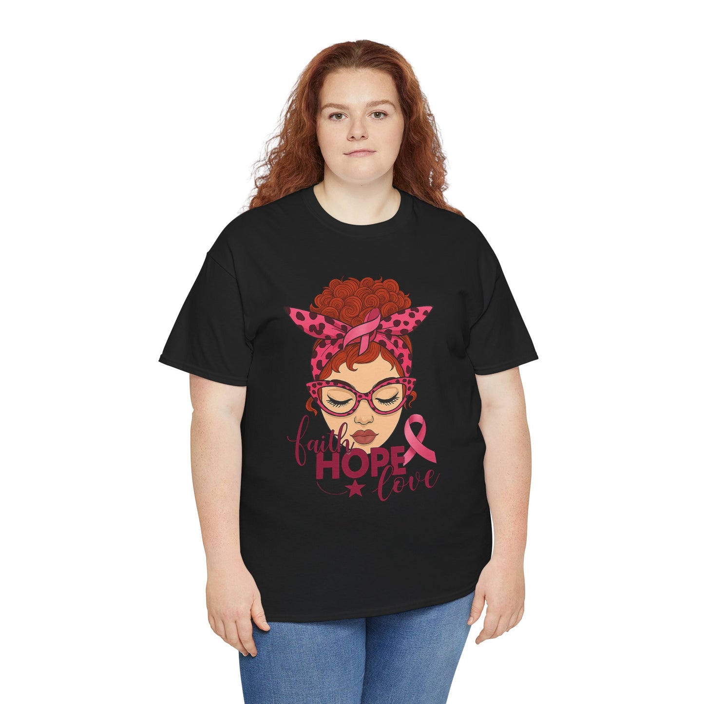 Hope, Faith & Love: Pink Ribbon Awareness Tee