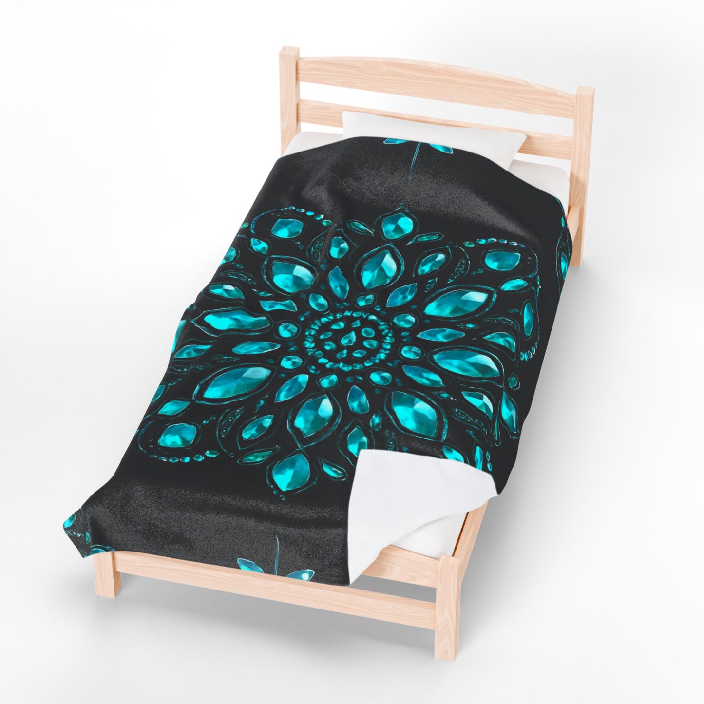 Luxe Velveteen Plush Blanket - Cozy Home Decor, Mandala Design, Gift for Her, Perfect for Winter, Soft Throw Blanket