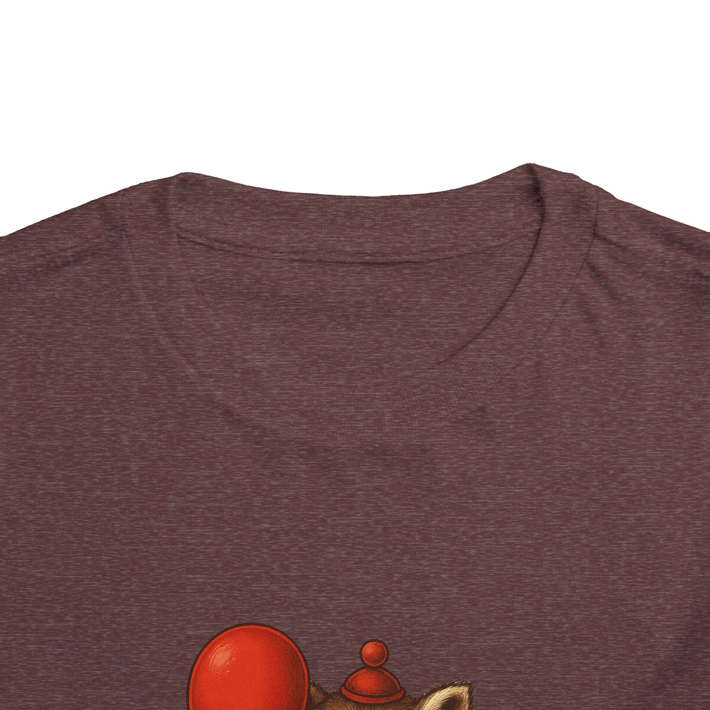Toddler Halloween Tee with Seated Raccoon Clown Design