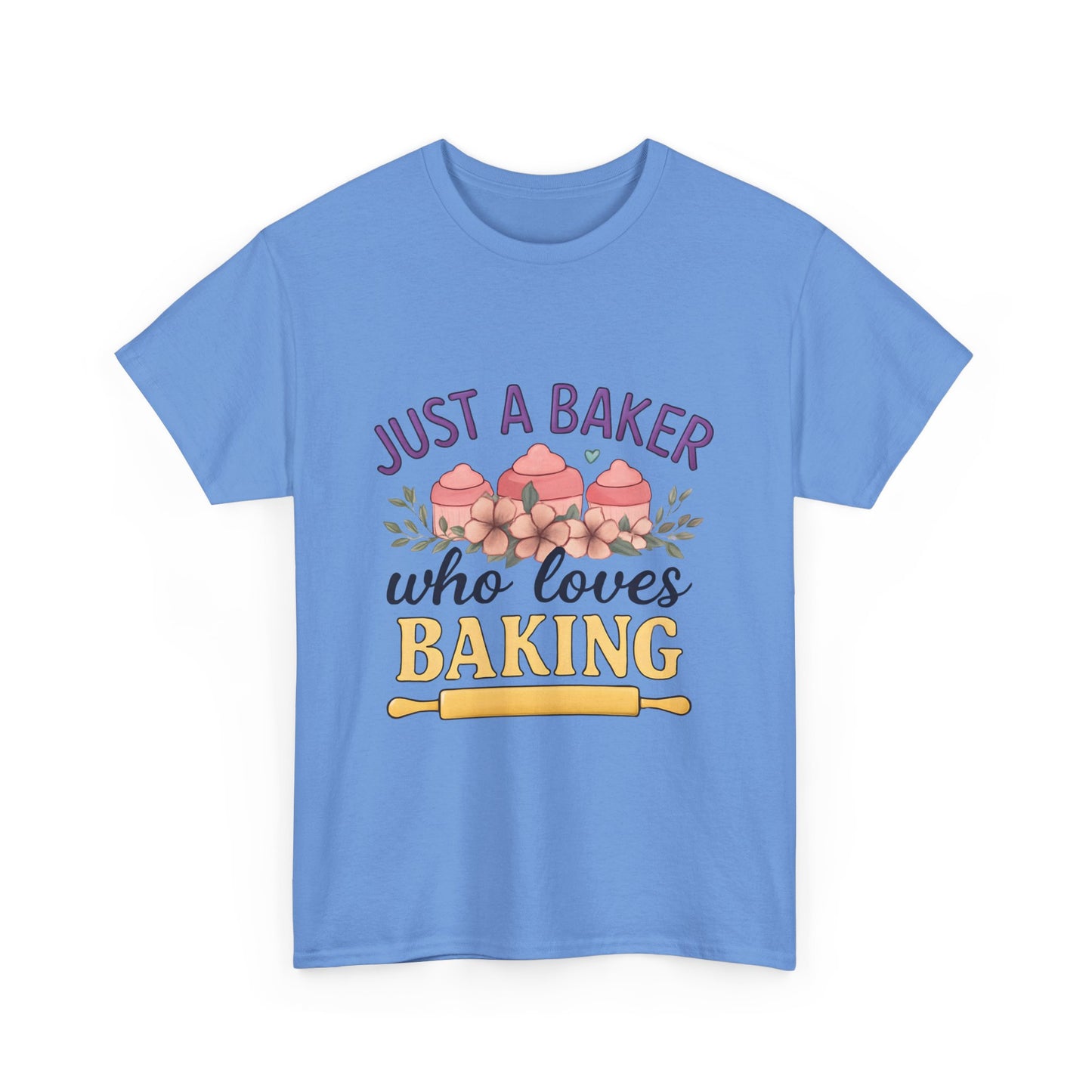 Baking Lover Tee with Cupcake and Rolling Pin Design