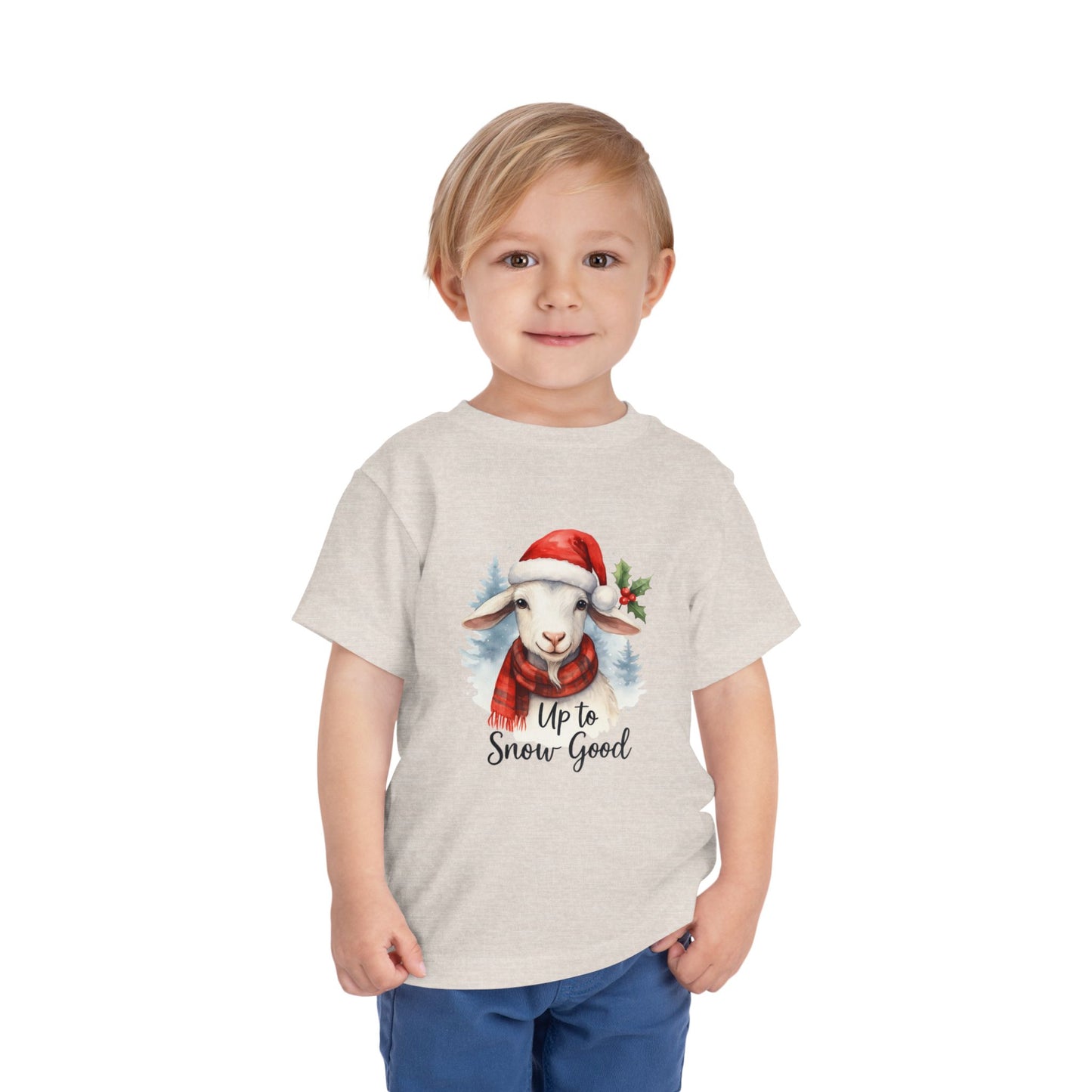 Up to Snow Good Goat Toddler Christmas Tee