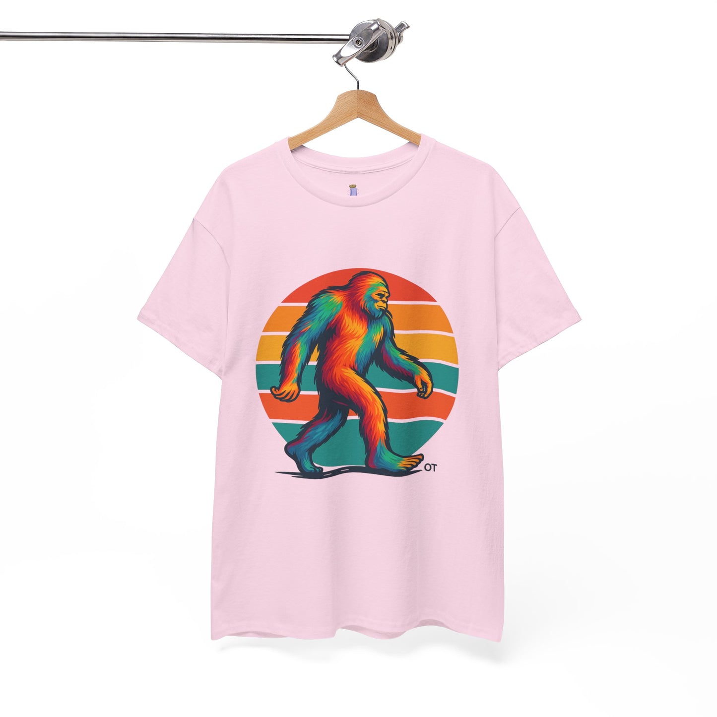 Colorful Bigfoot Unisex T-Shirt, Fun Graphic Tee for Nature Lovers, Perfect for Holidays, Festivals, Camping, Gifts