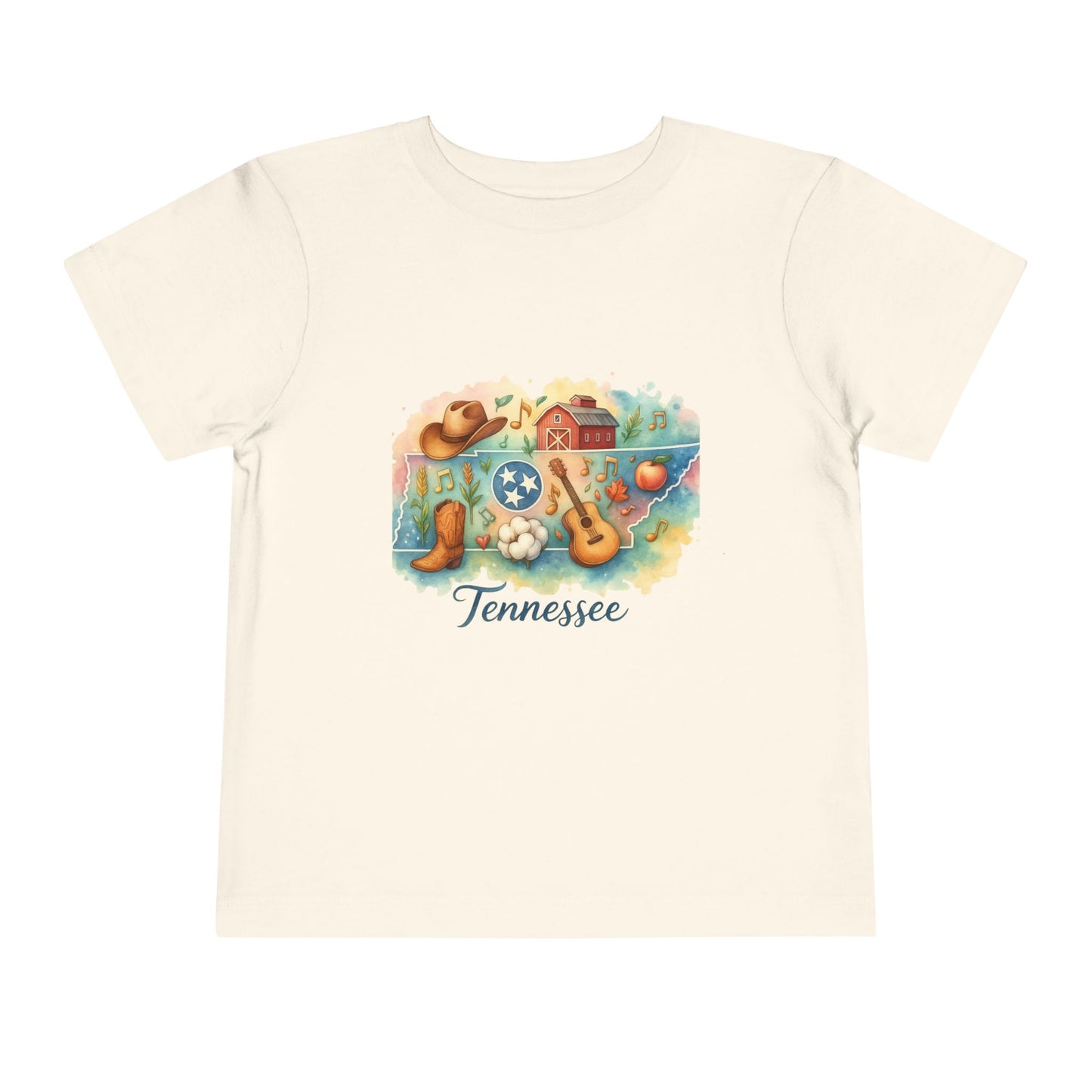 Toddler Tee Tennessee Watercolor Illustration