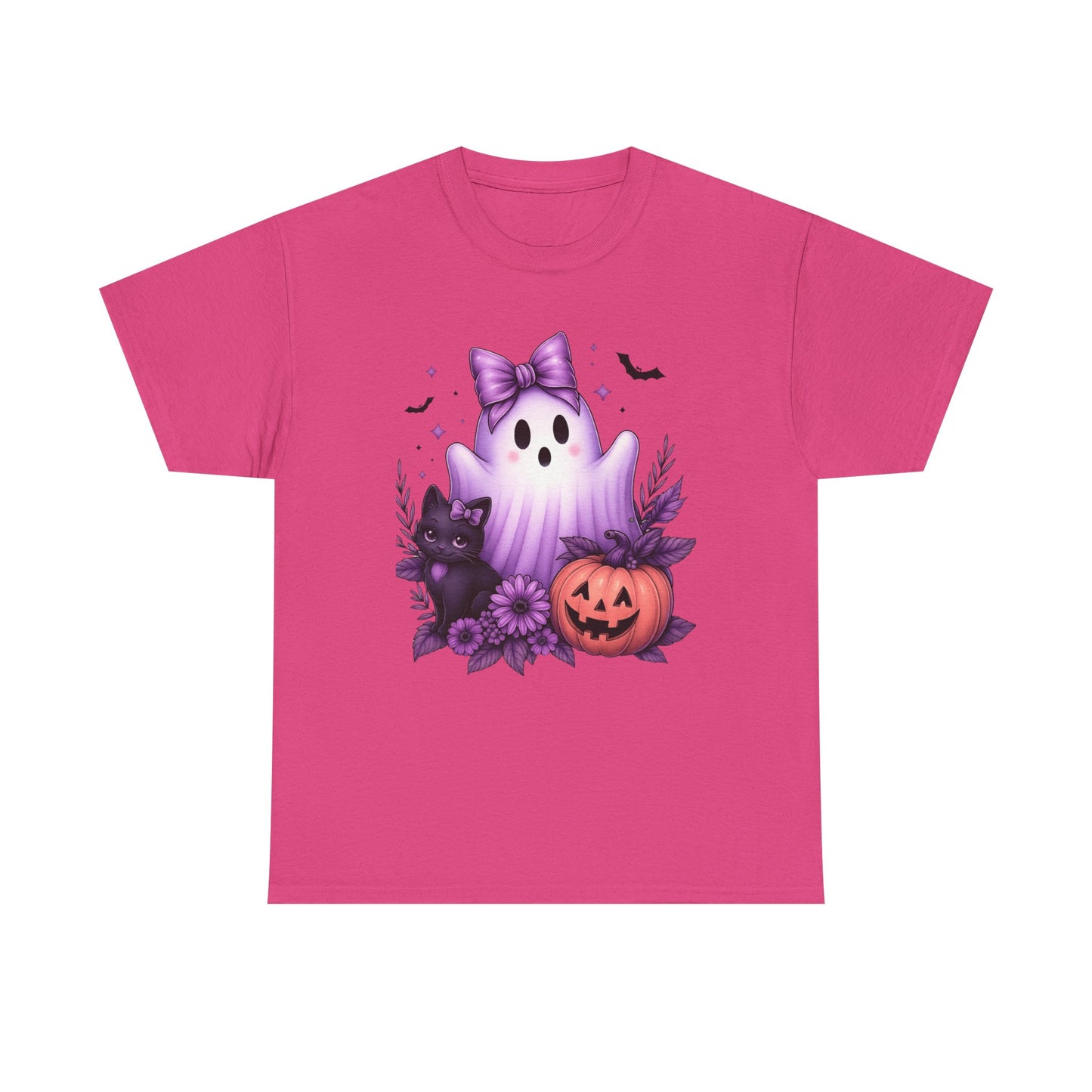 Pastel Halloween Ghost Cat Tee