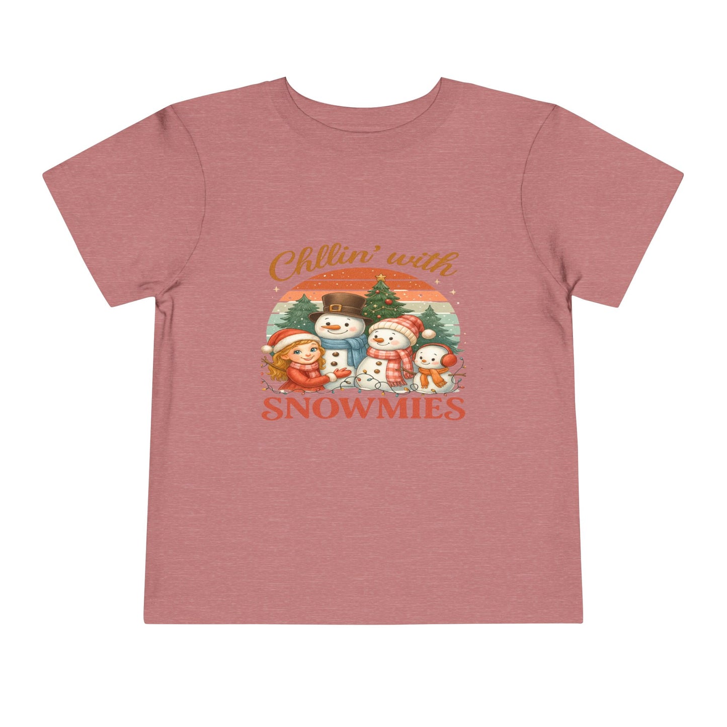 Chillin' With Snowmies Toddler Christmas Tee