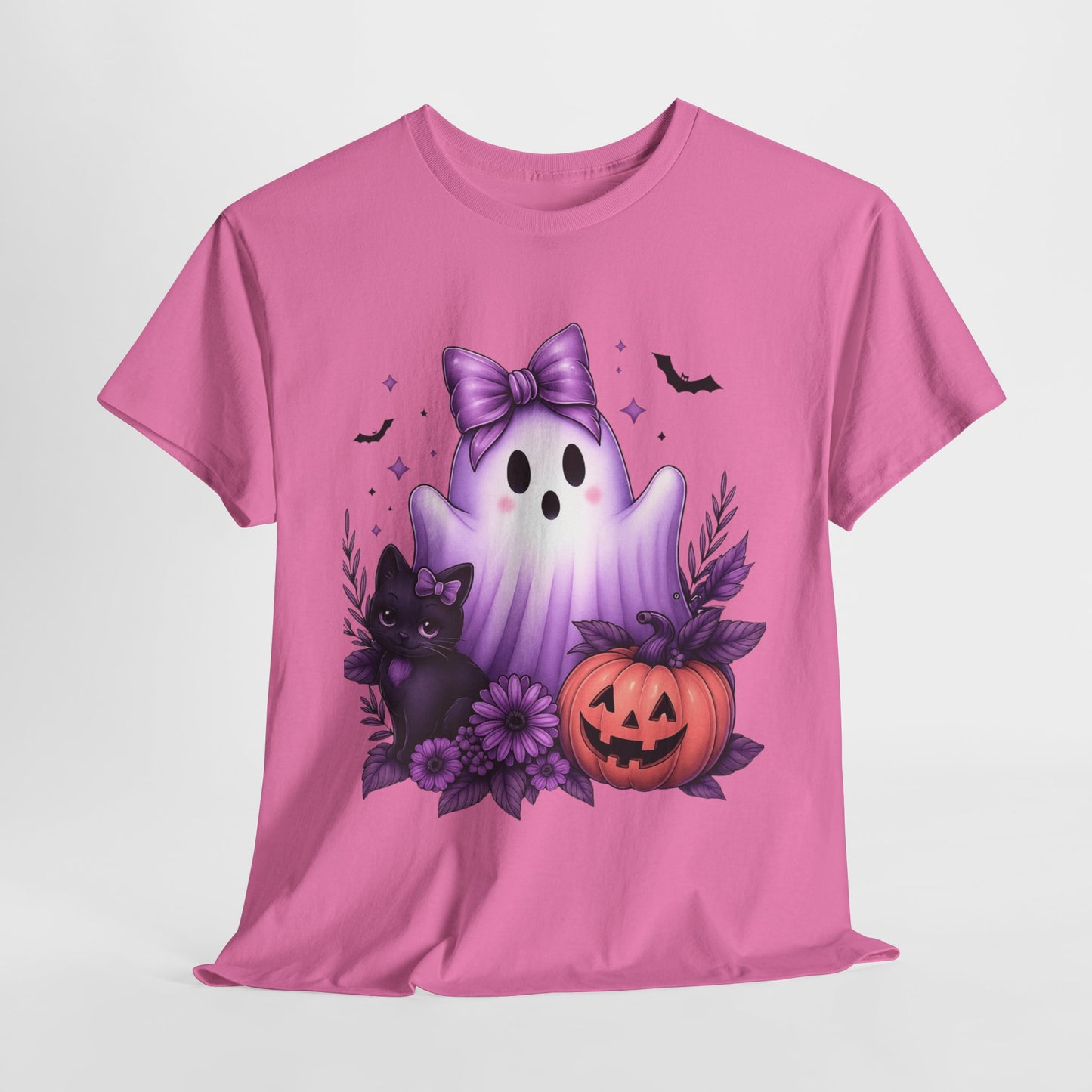 Pastel Halloween Ghost Cat Tee