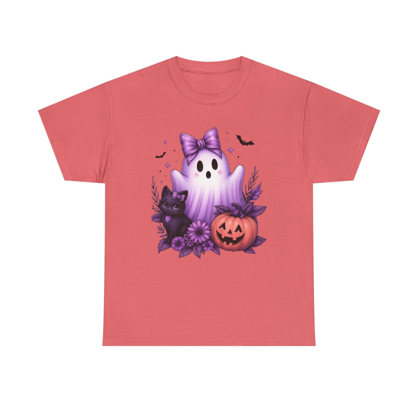 Pastel Halloween Ghost Cat Tee