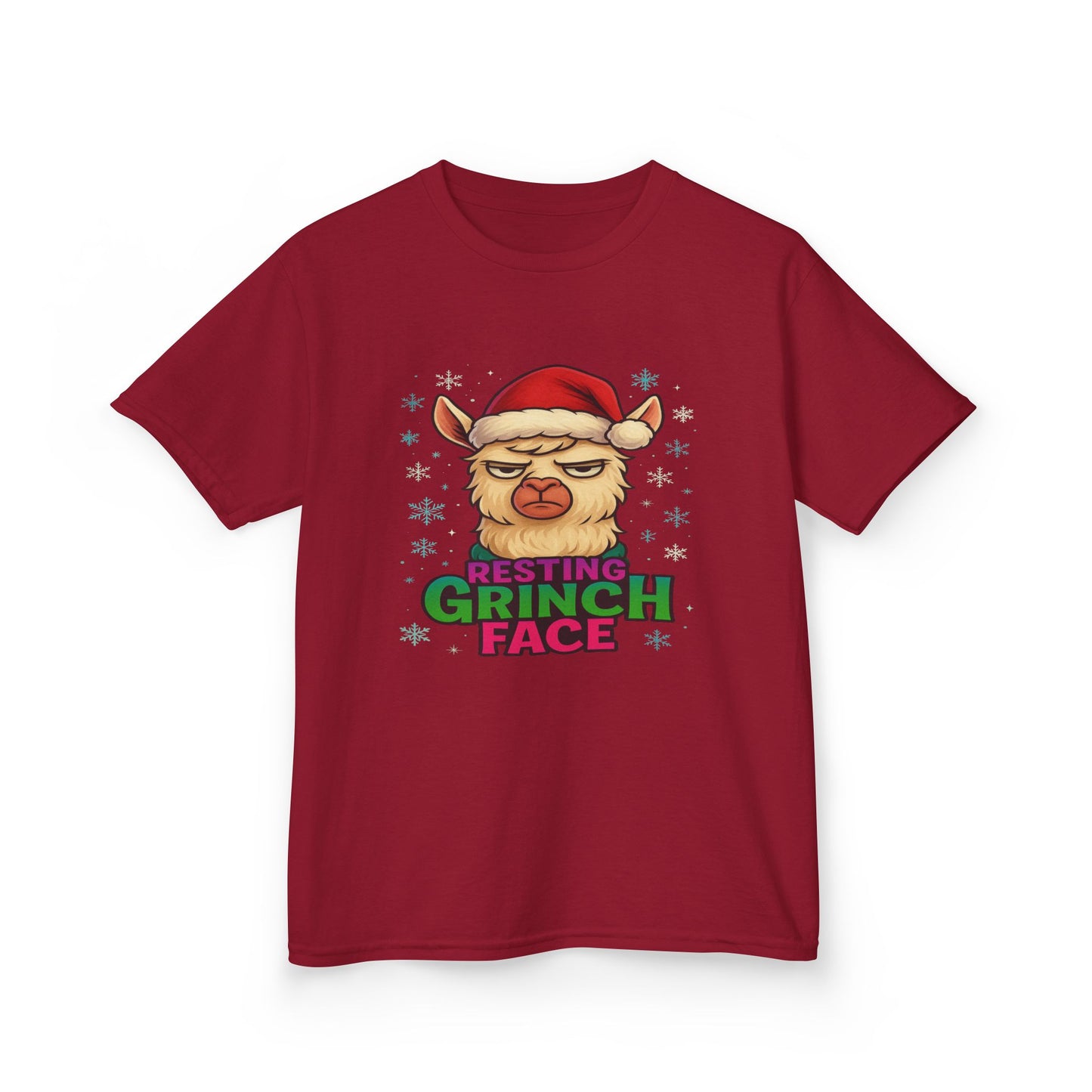 Grumpy Llama Christmas Tee - Resting Grinch Face